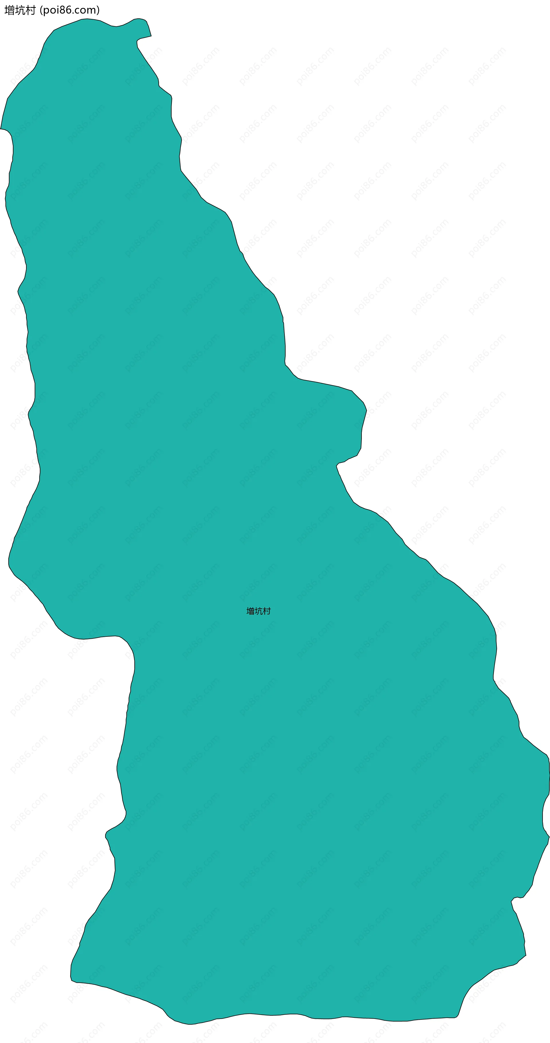 增坑村边界地图