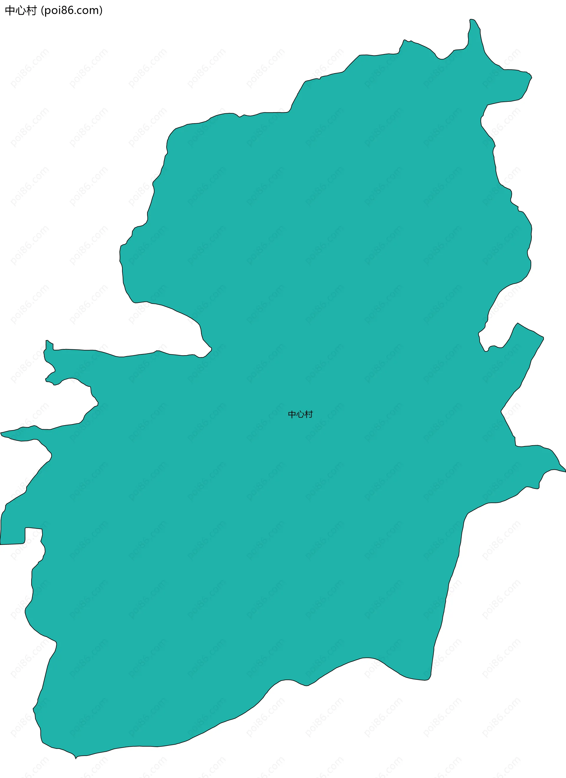 中心村边界地图