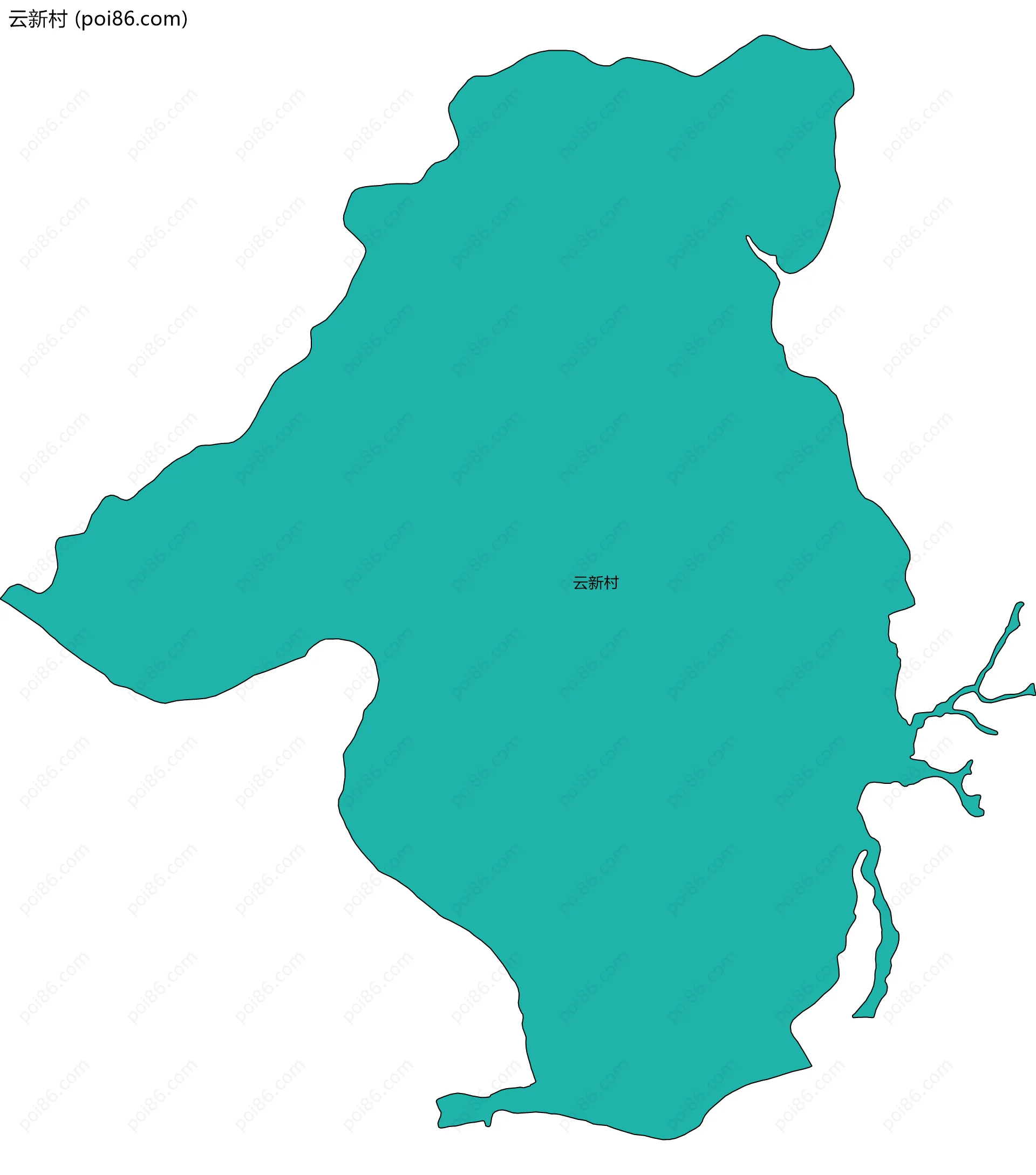 云新村边界地图