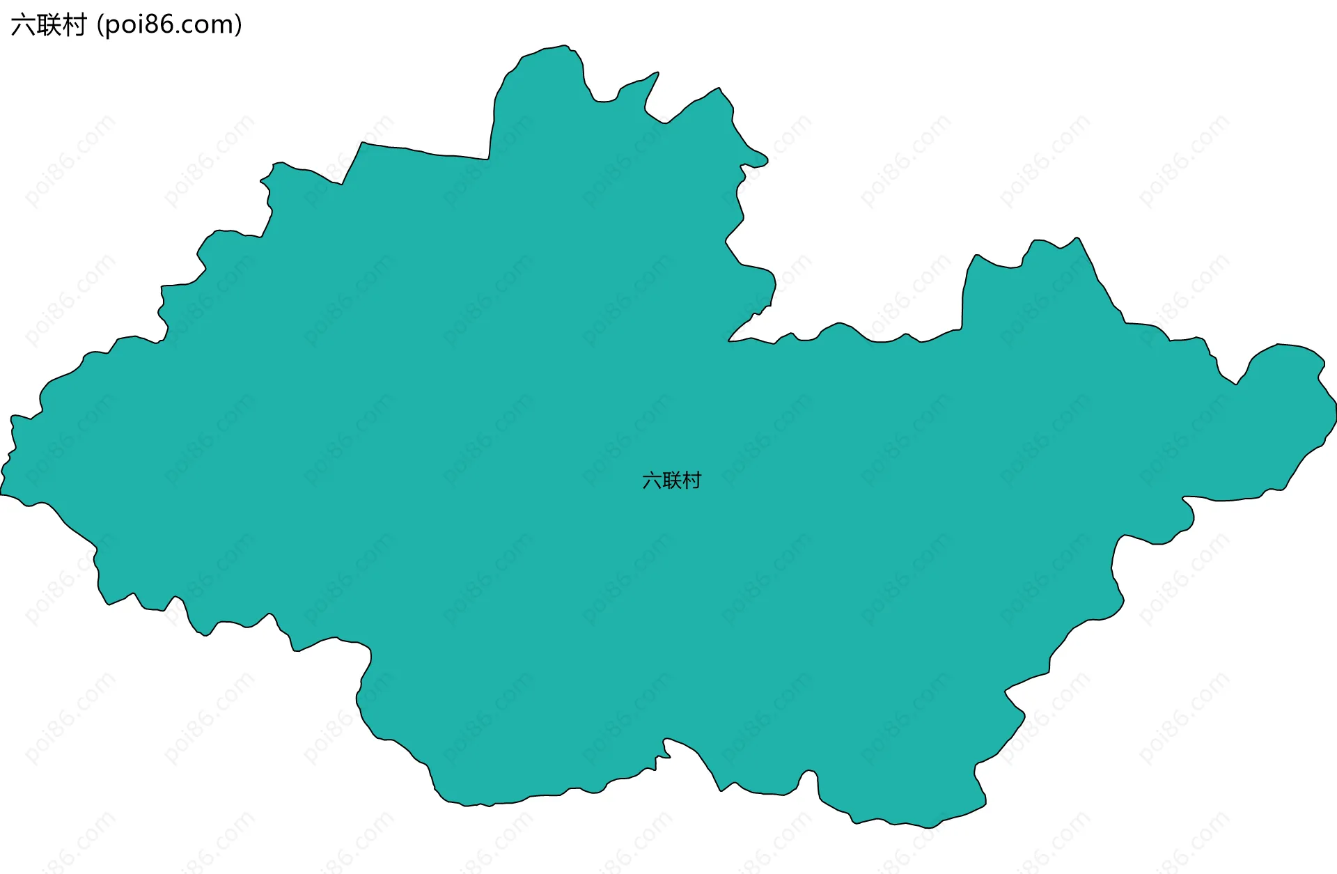 六联村边界地图