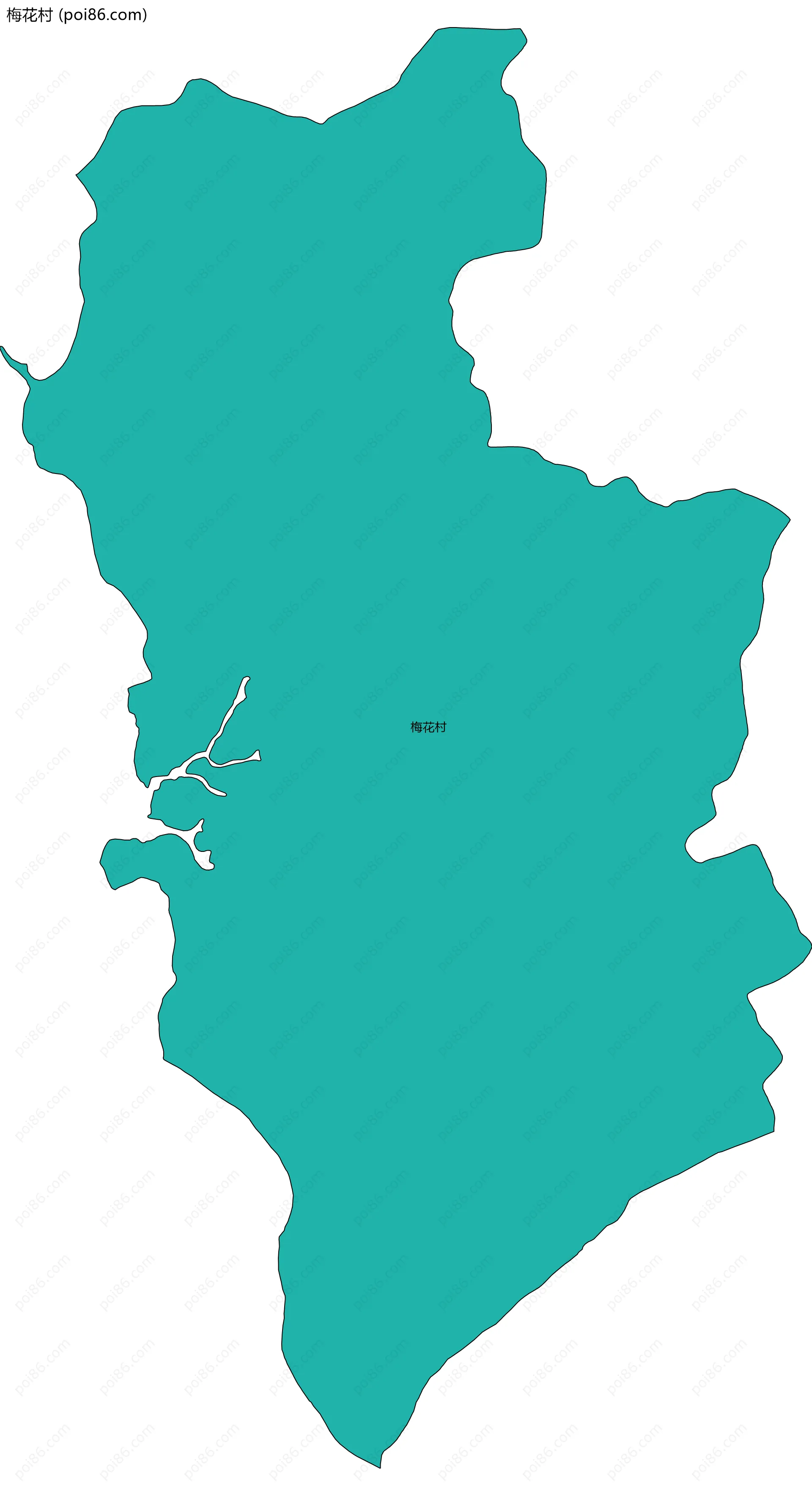 梅花村边界地图