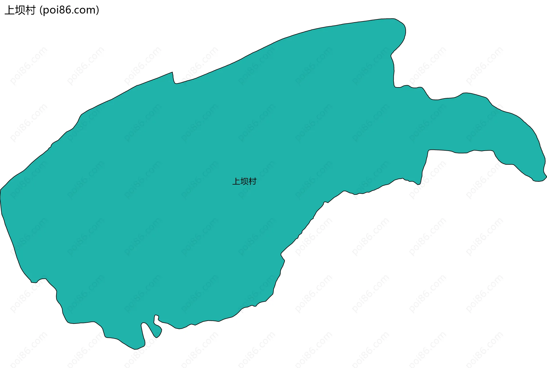 上坝村边界地图