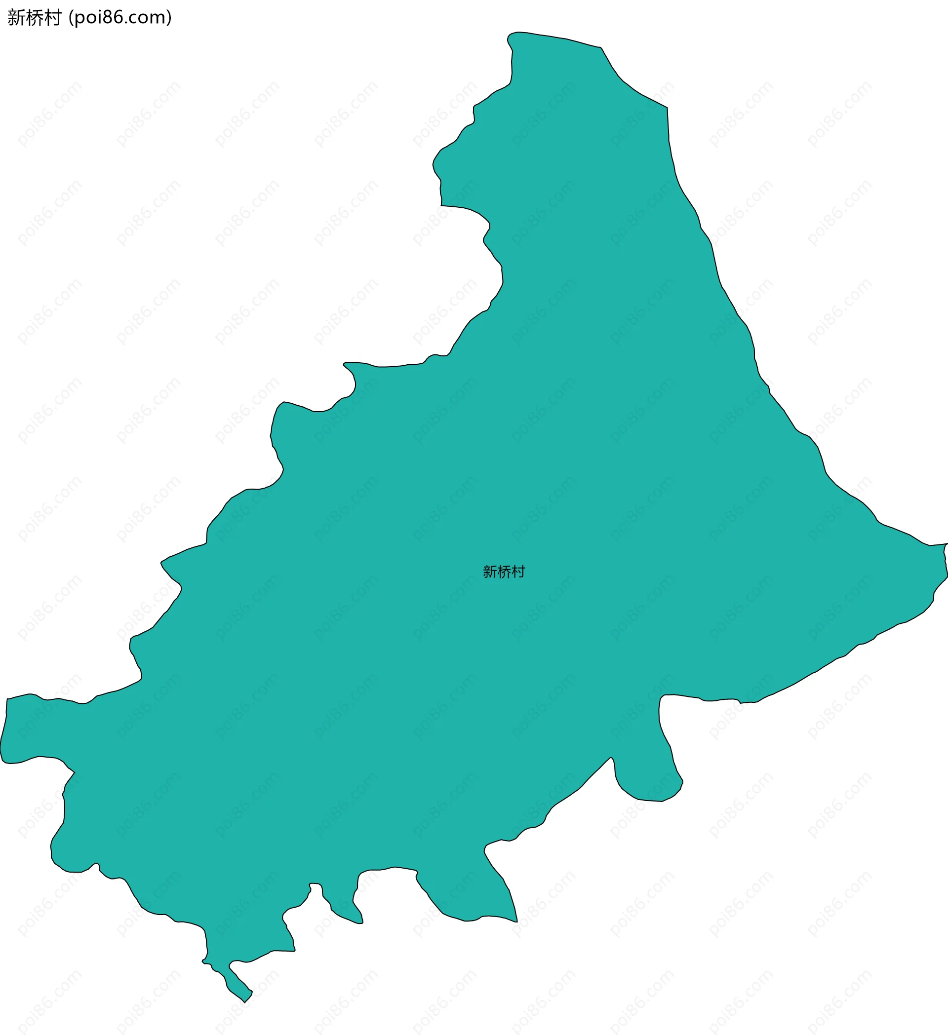 新桥村边界地图