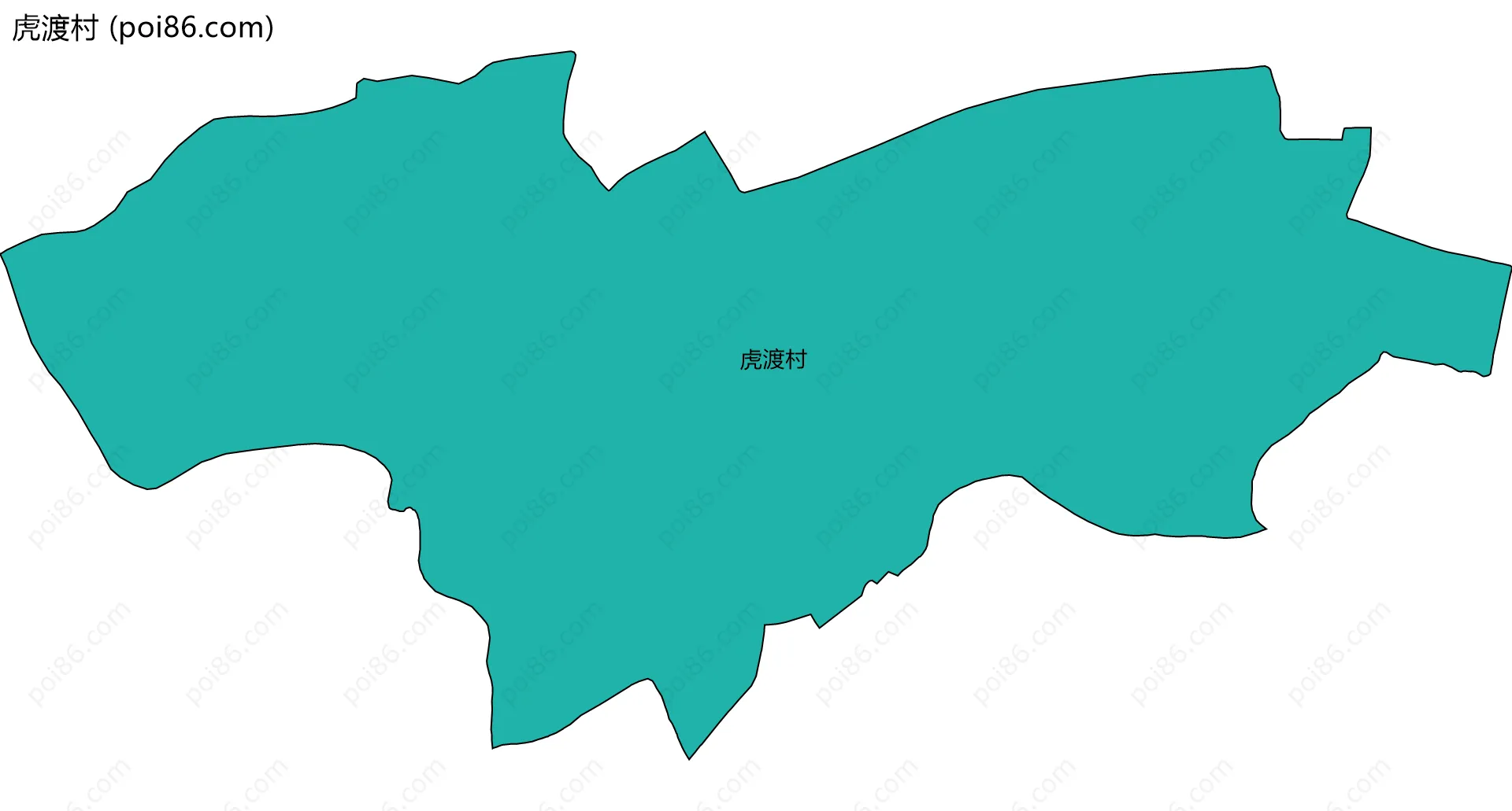 虎渡村边界地图