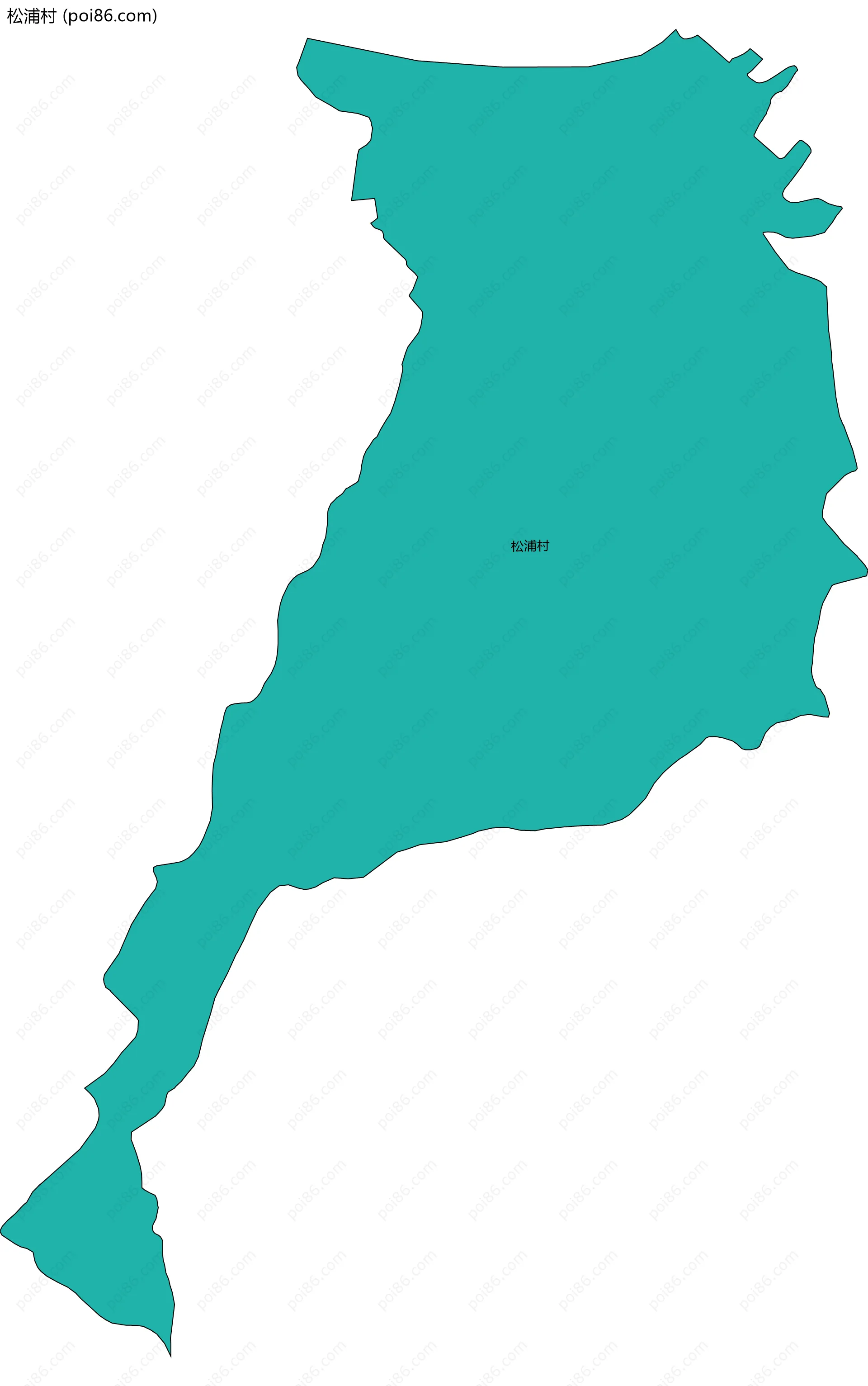 松浦村边界地图