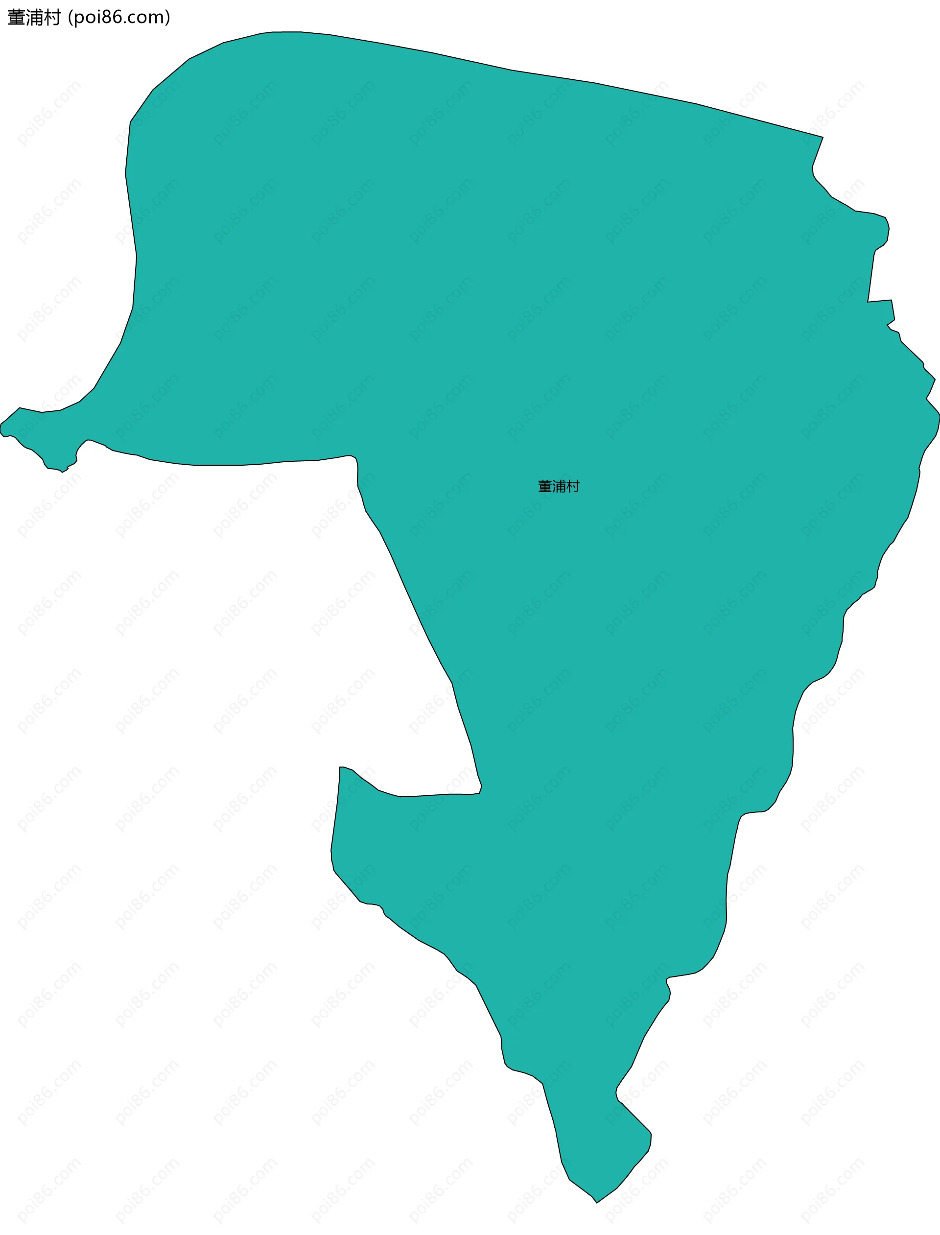 董浦村边界地图