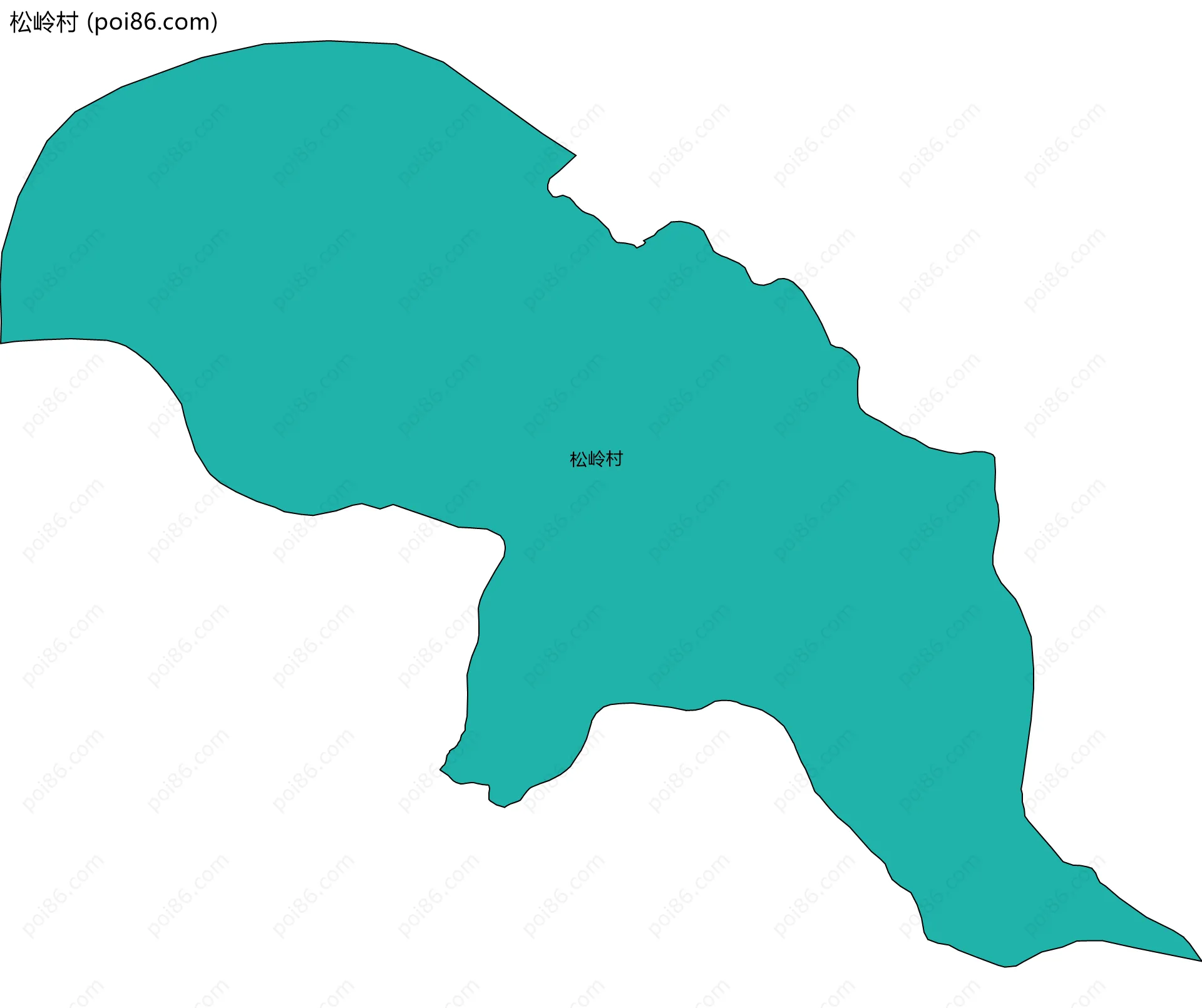 松岭村边界地图