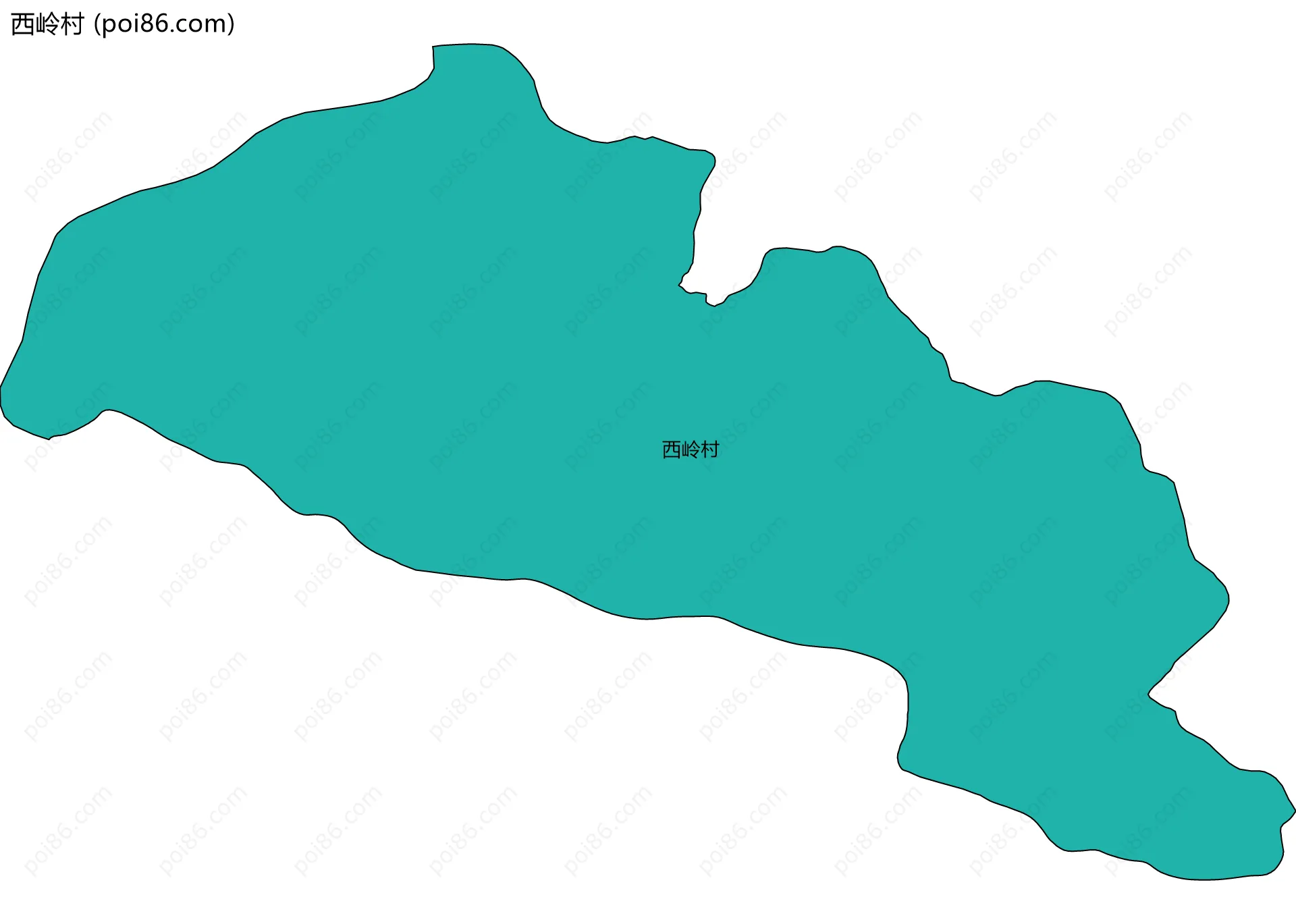 西岭村边界地图