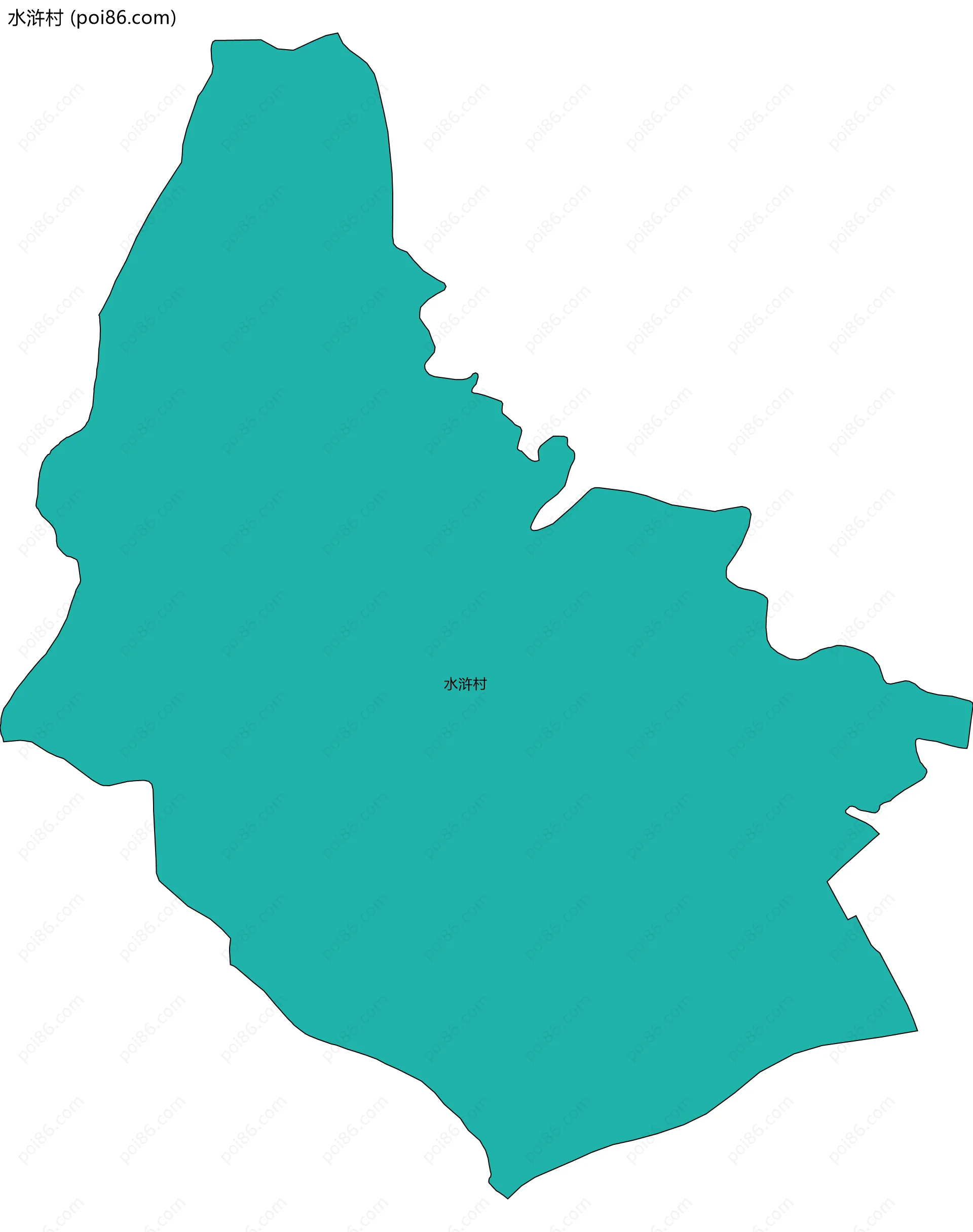 水浒村边界地图