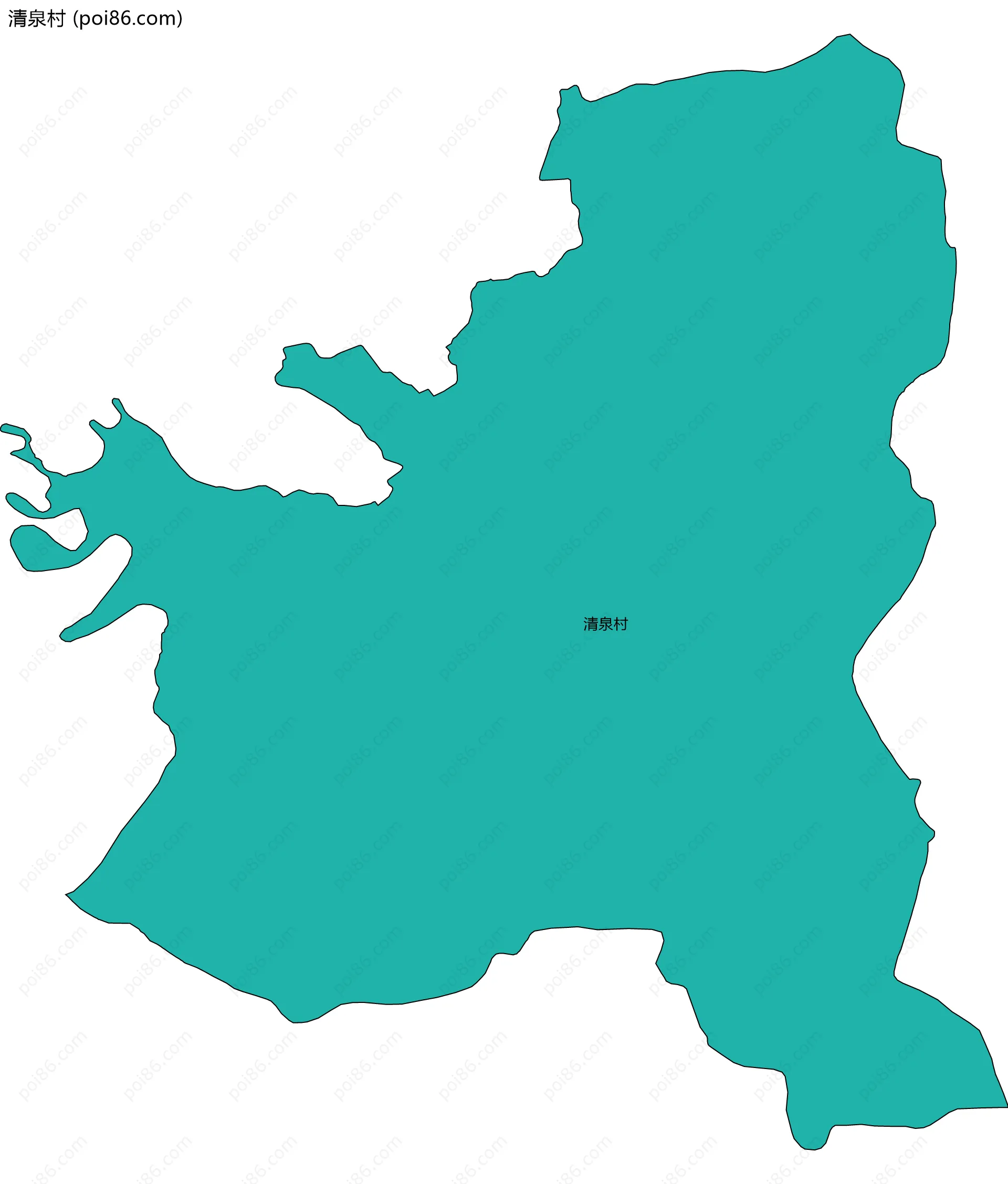 清泉村边界地图