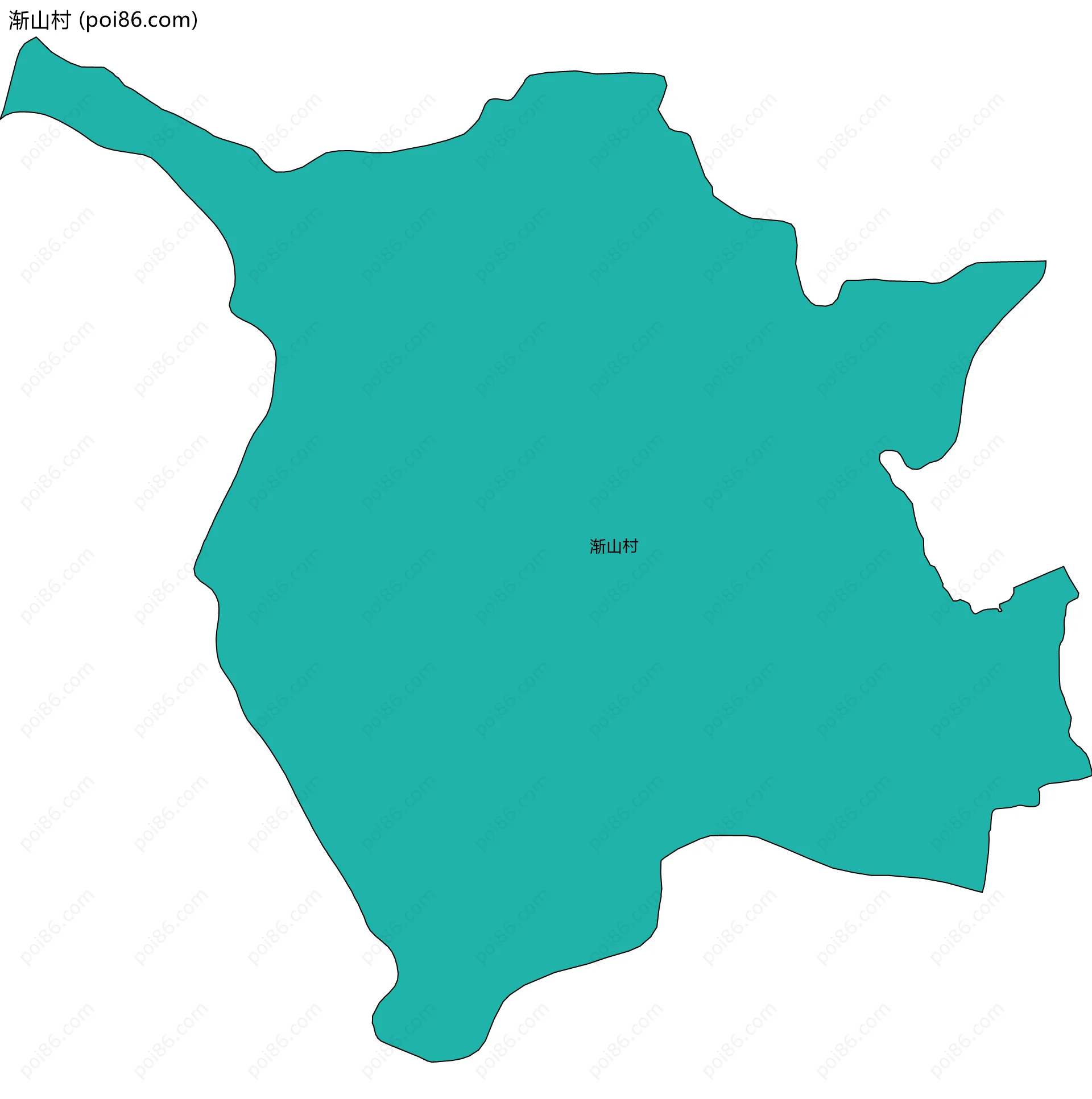 渐山村边界地图