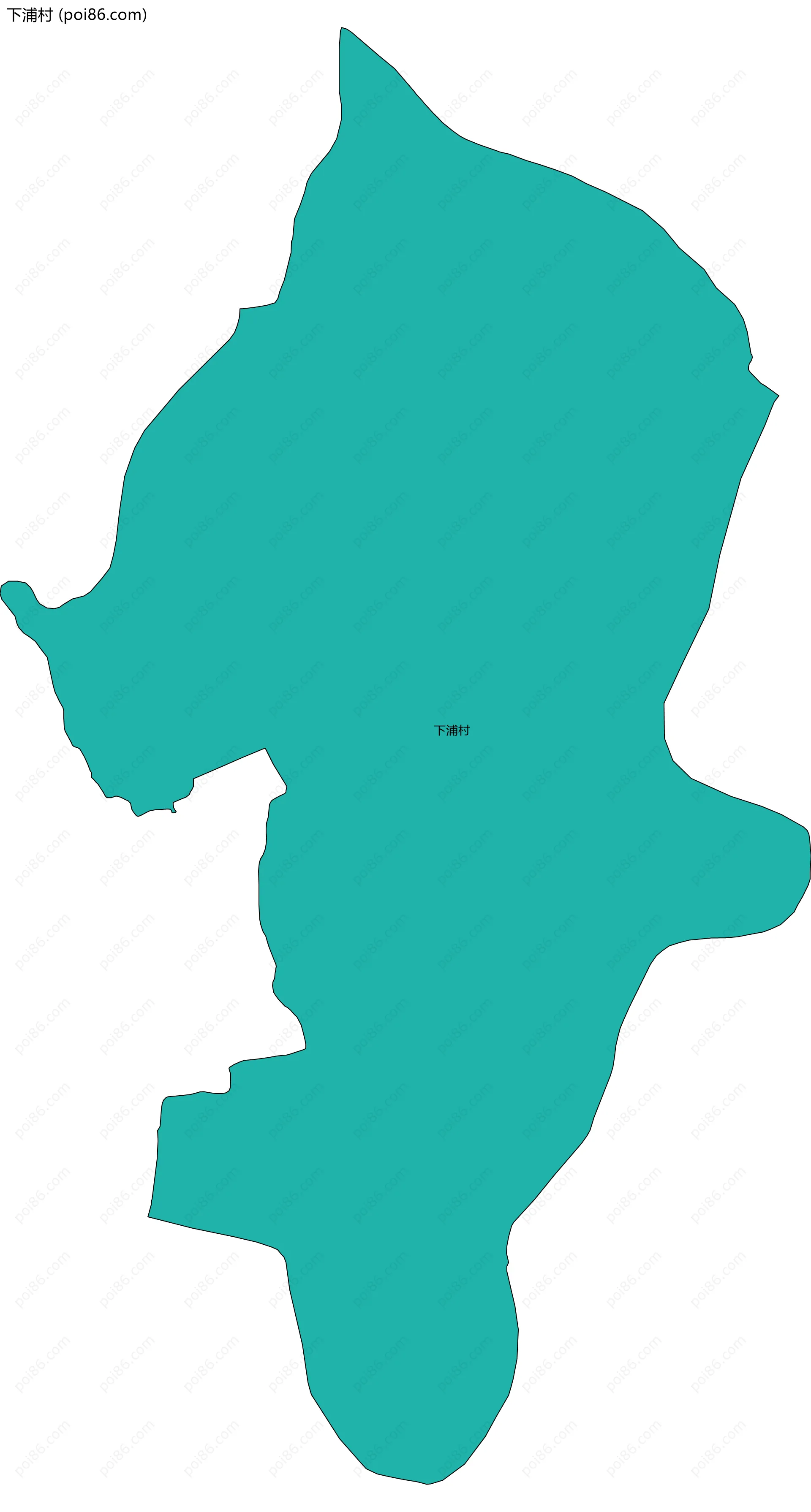 下浦村边界地图