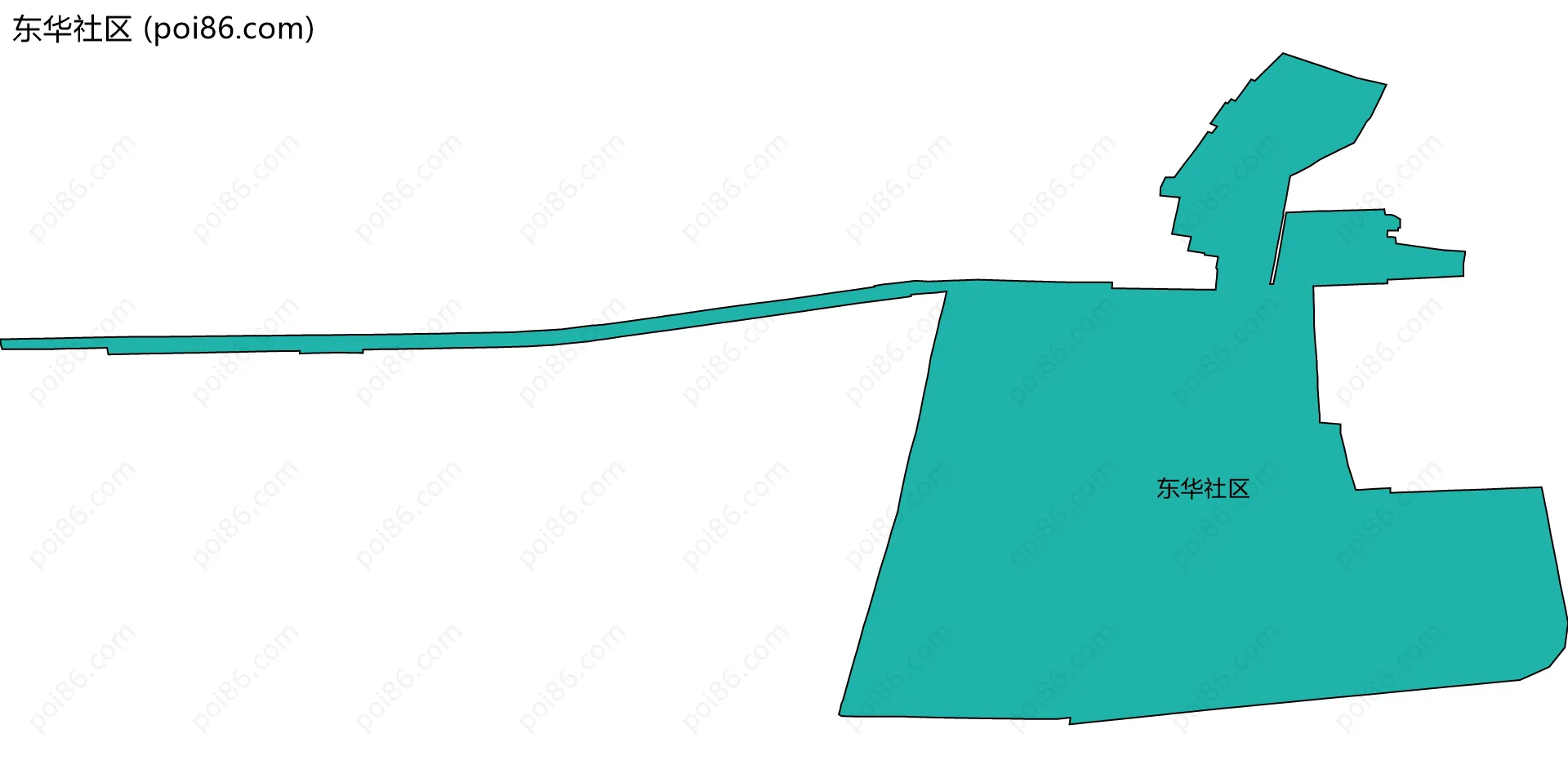 东华社区边界地图