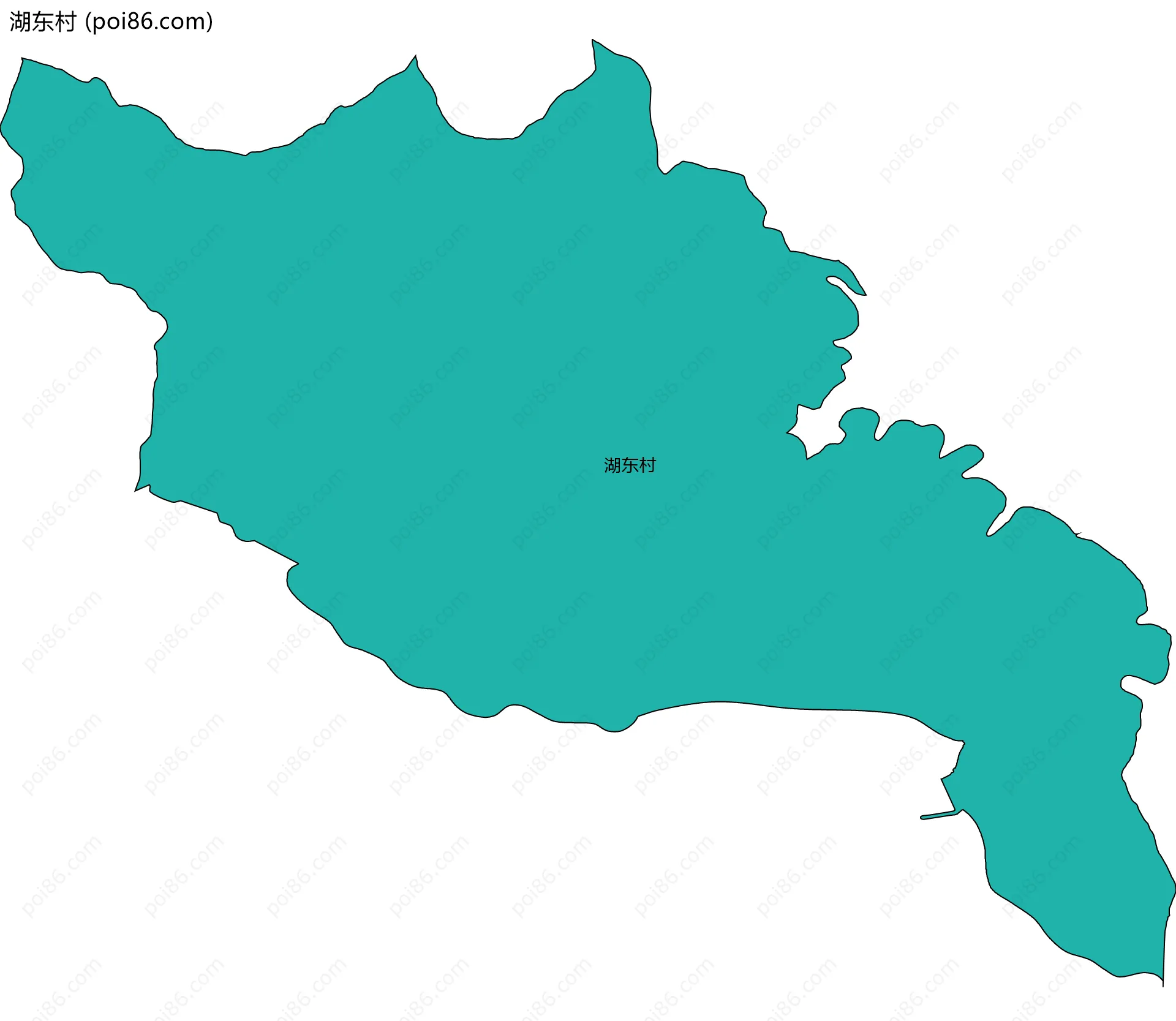 湖东村边界地图
