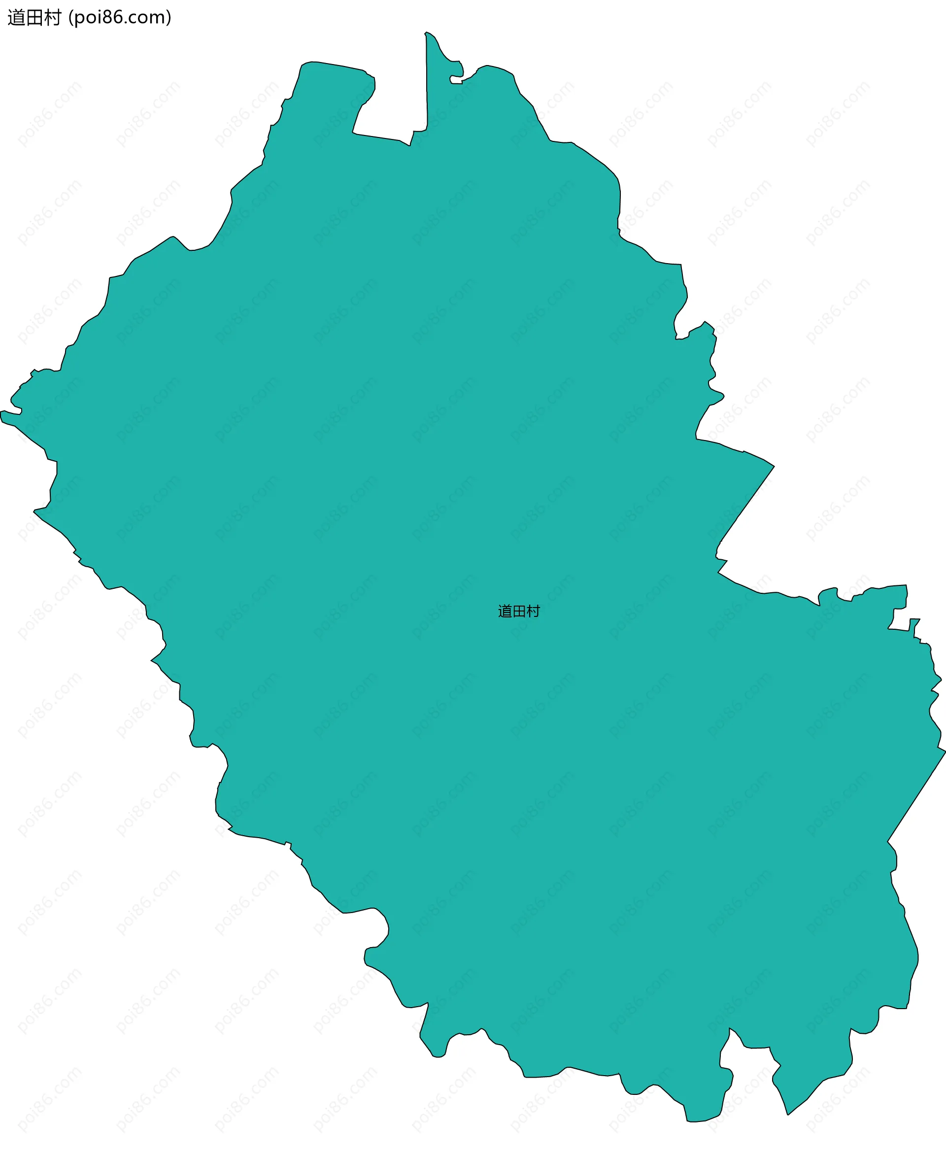 道田村边界地图