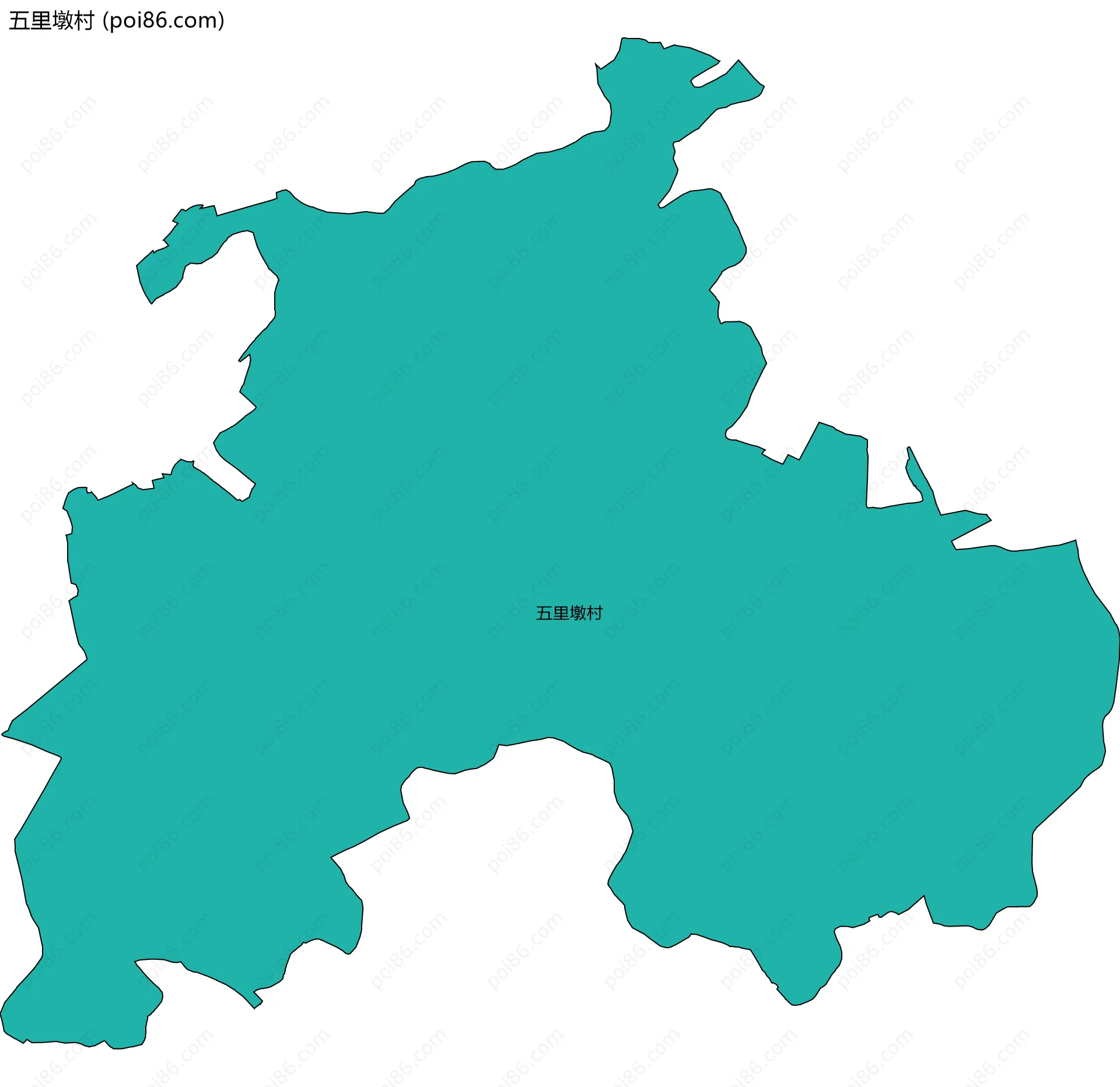 五里墩村边界地图