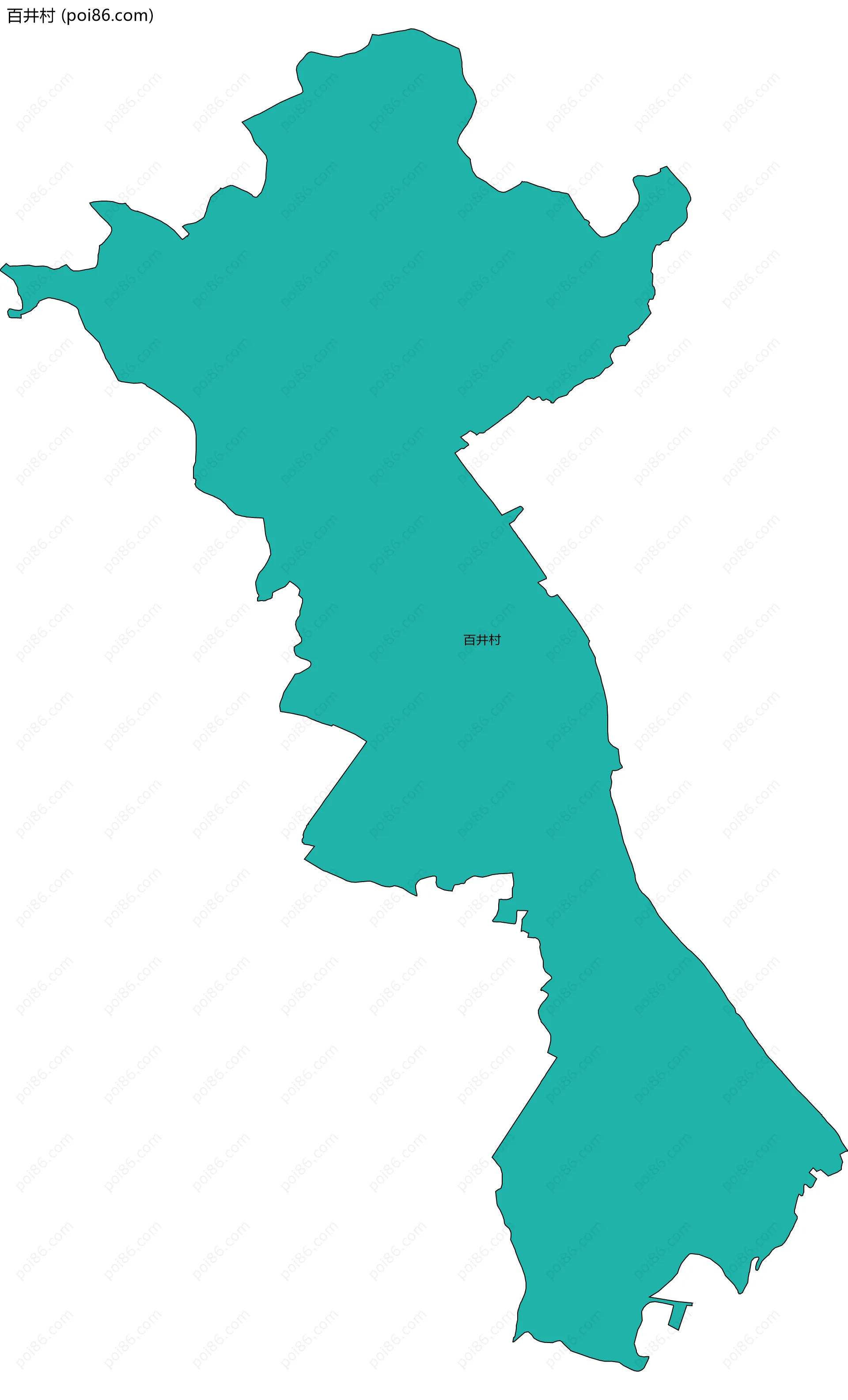 百井村边界地图