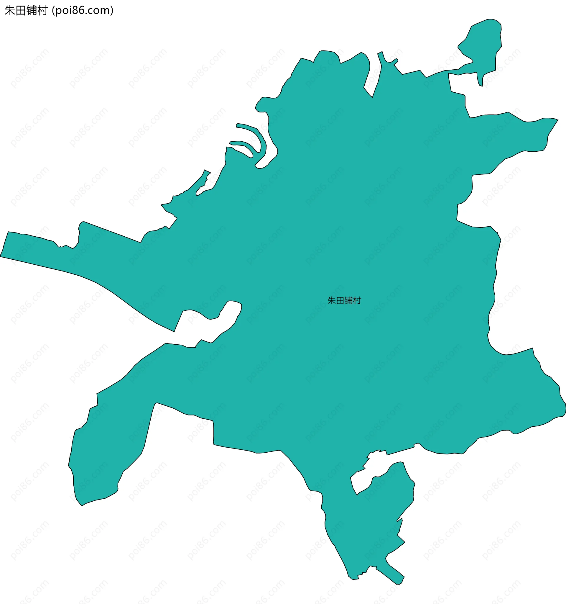 朱田铺村边界地图