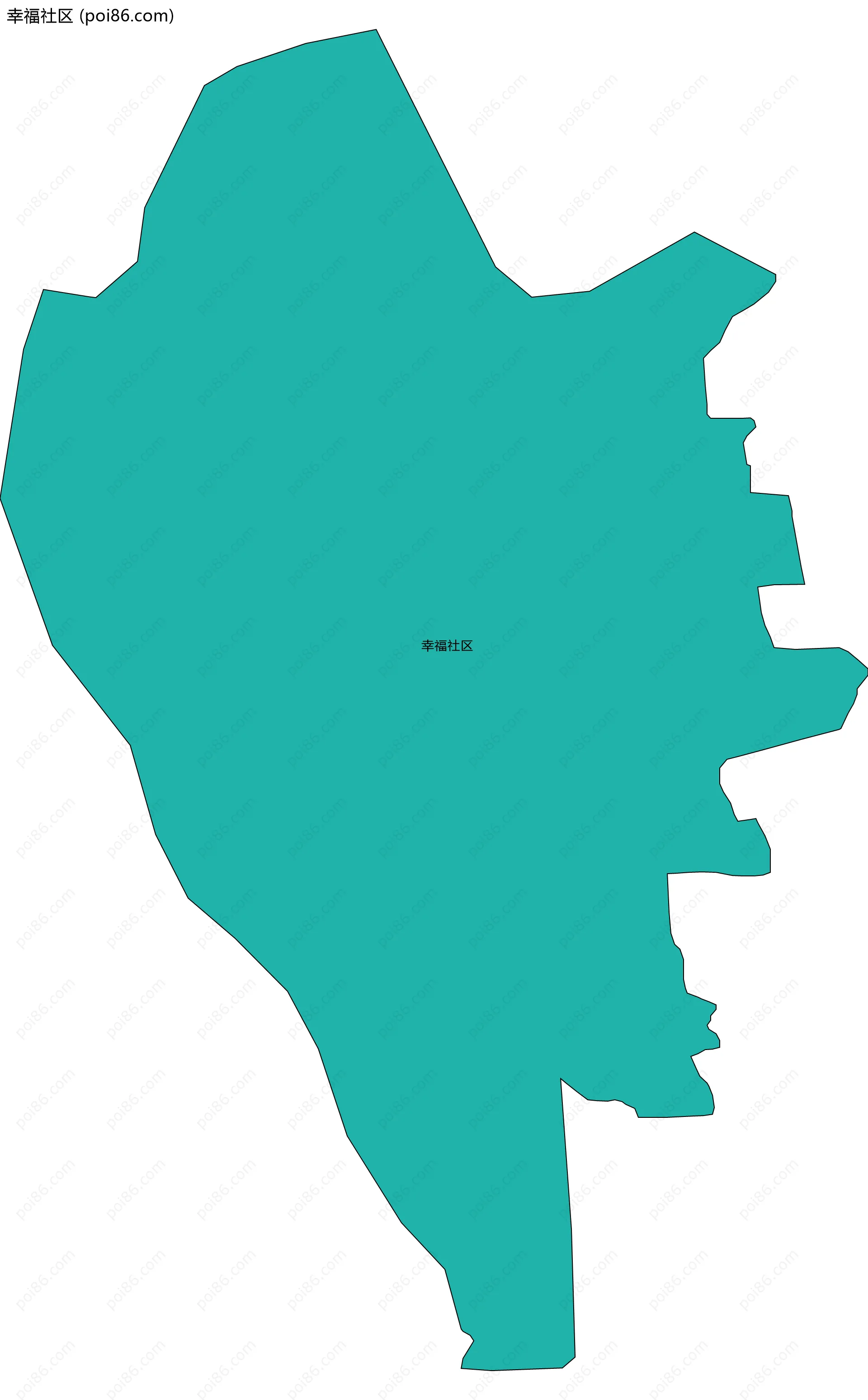 幸福社区边界地图