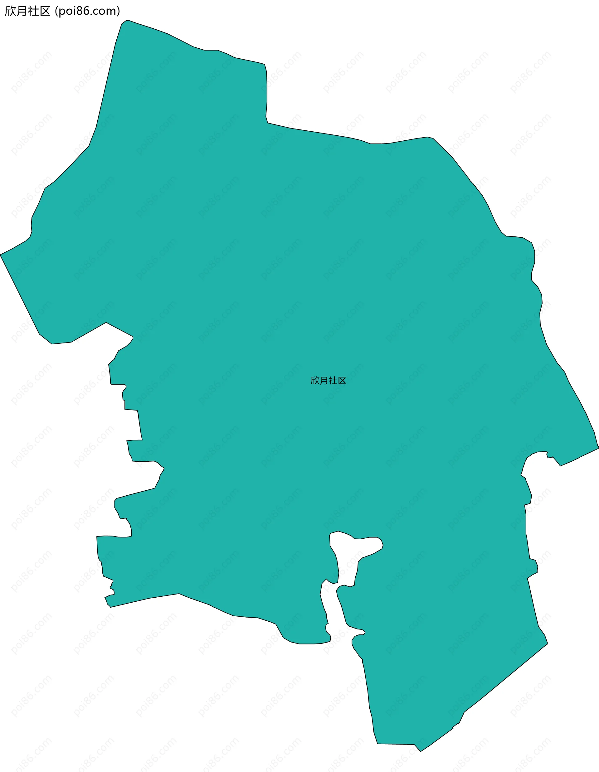 欣月社区边界地图