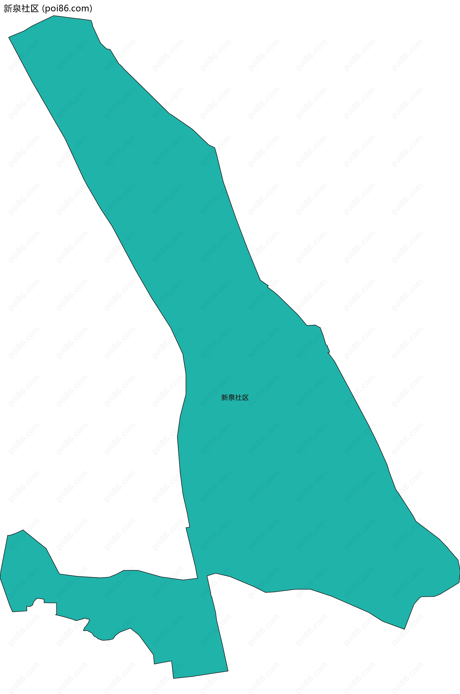 新泉社区边界地图