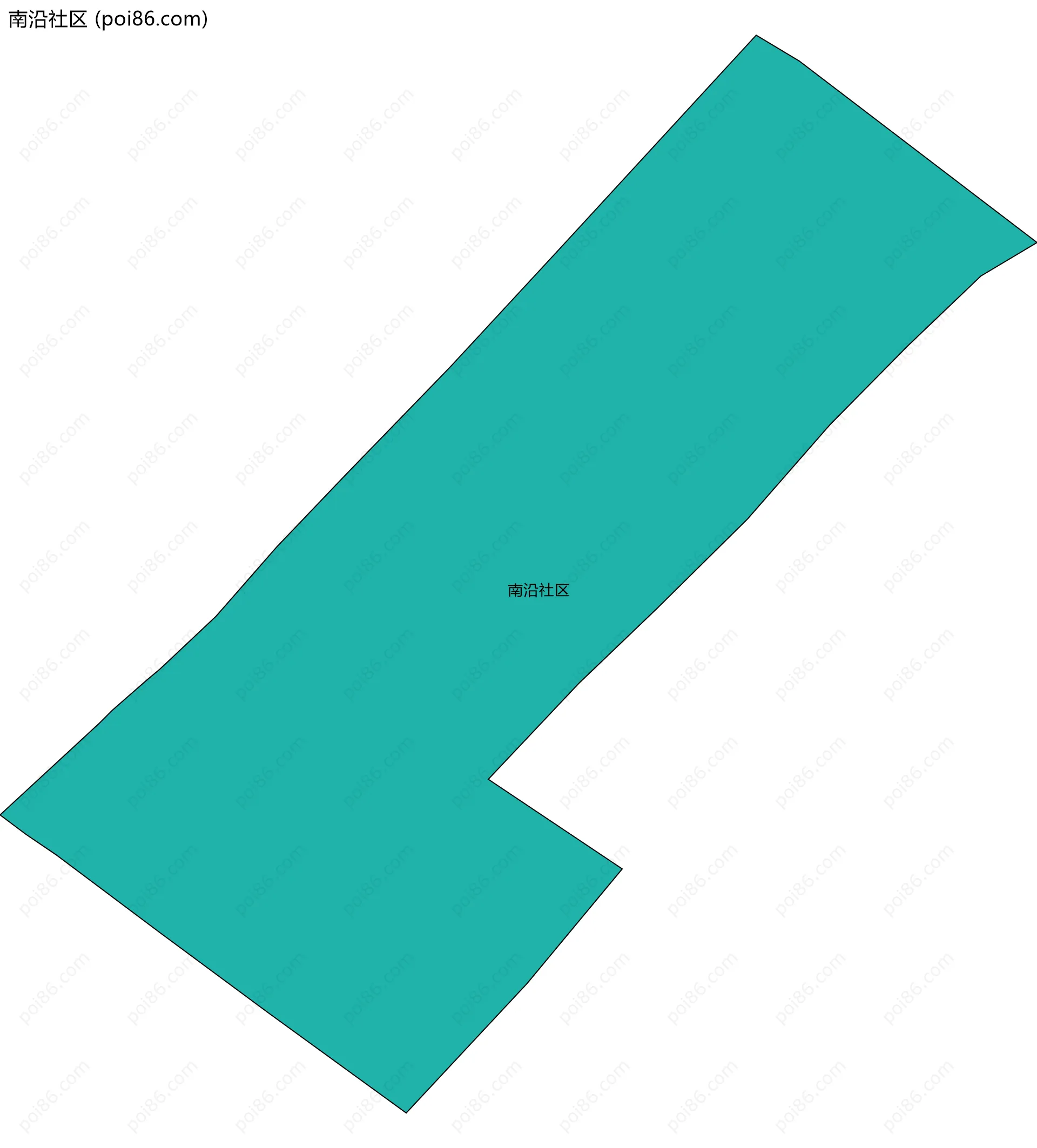 南沿社区边界地图