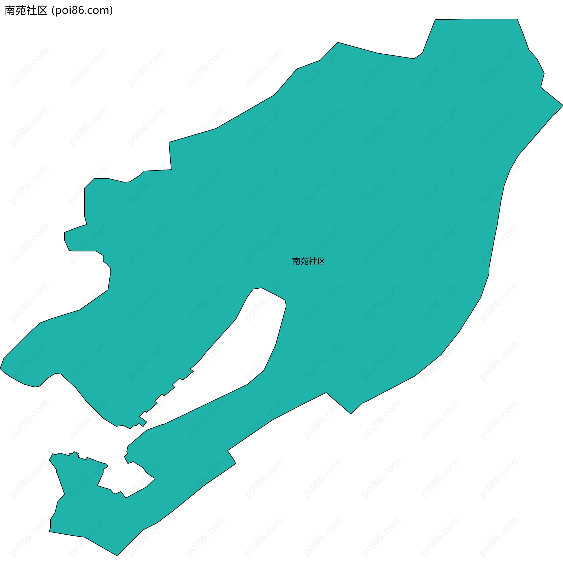 南苑社区边界地图