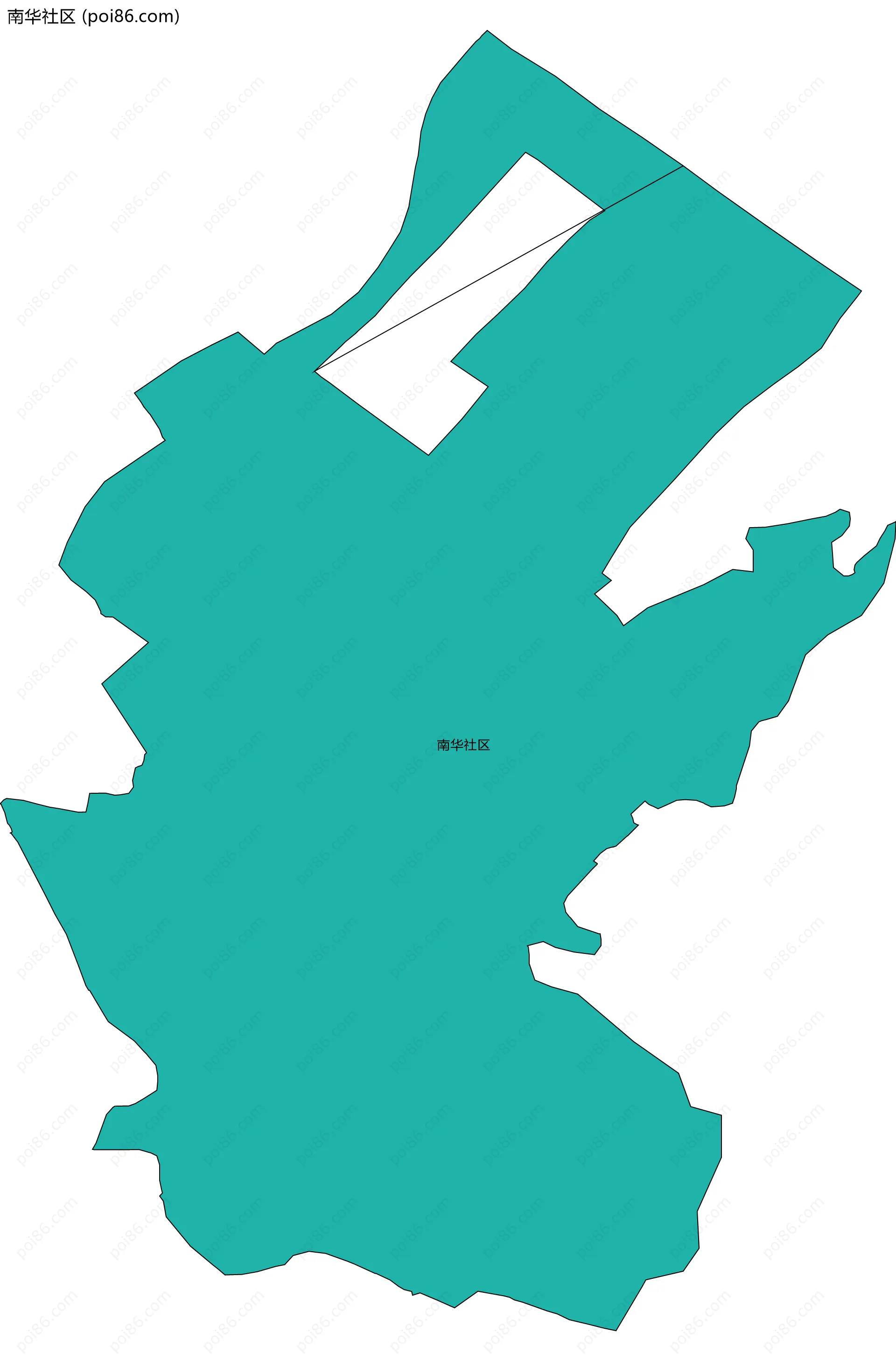 南华社区边界地图