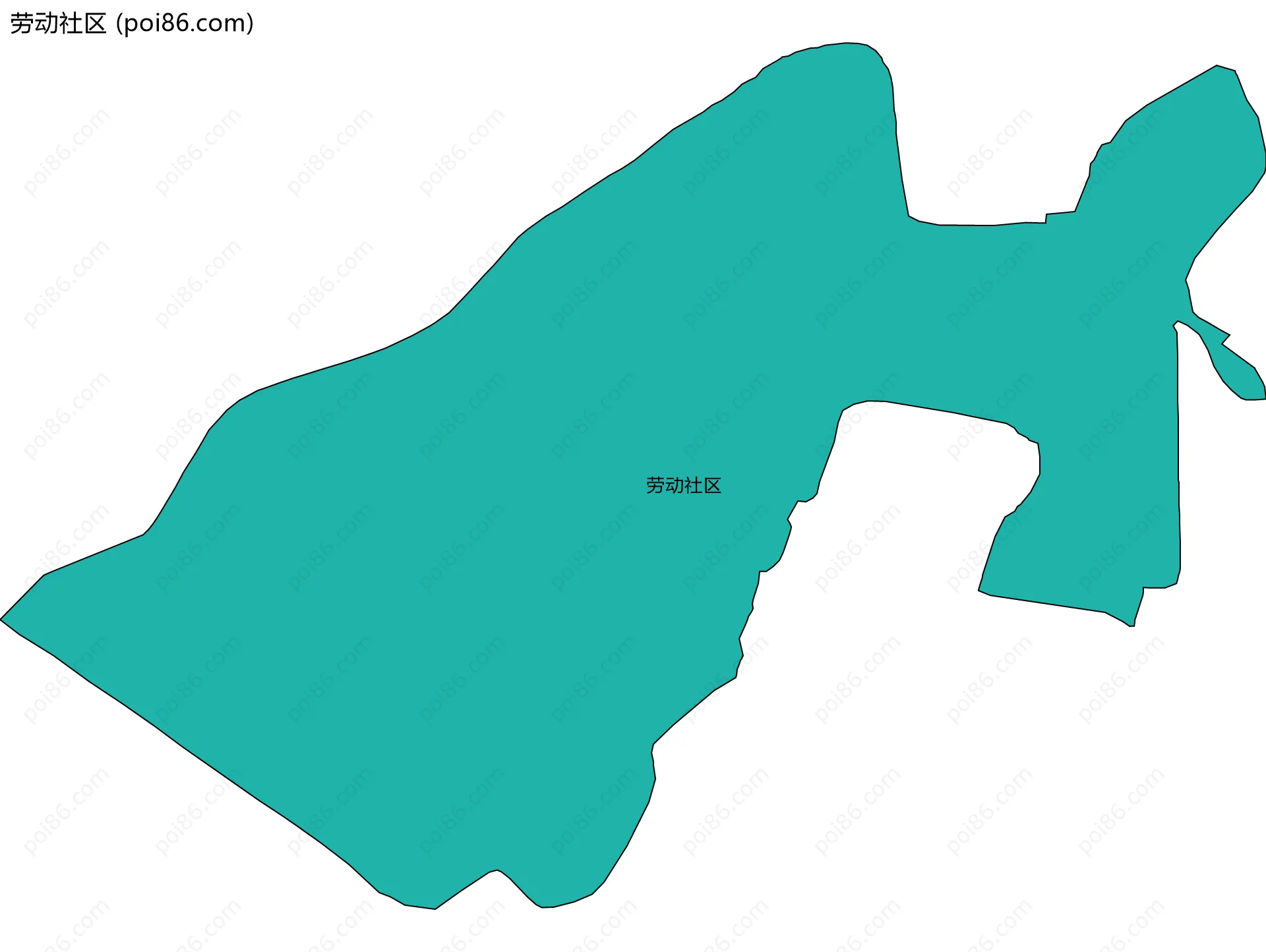 劳动社区边界地图