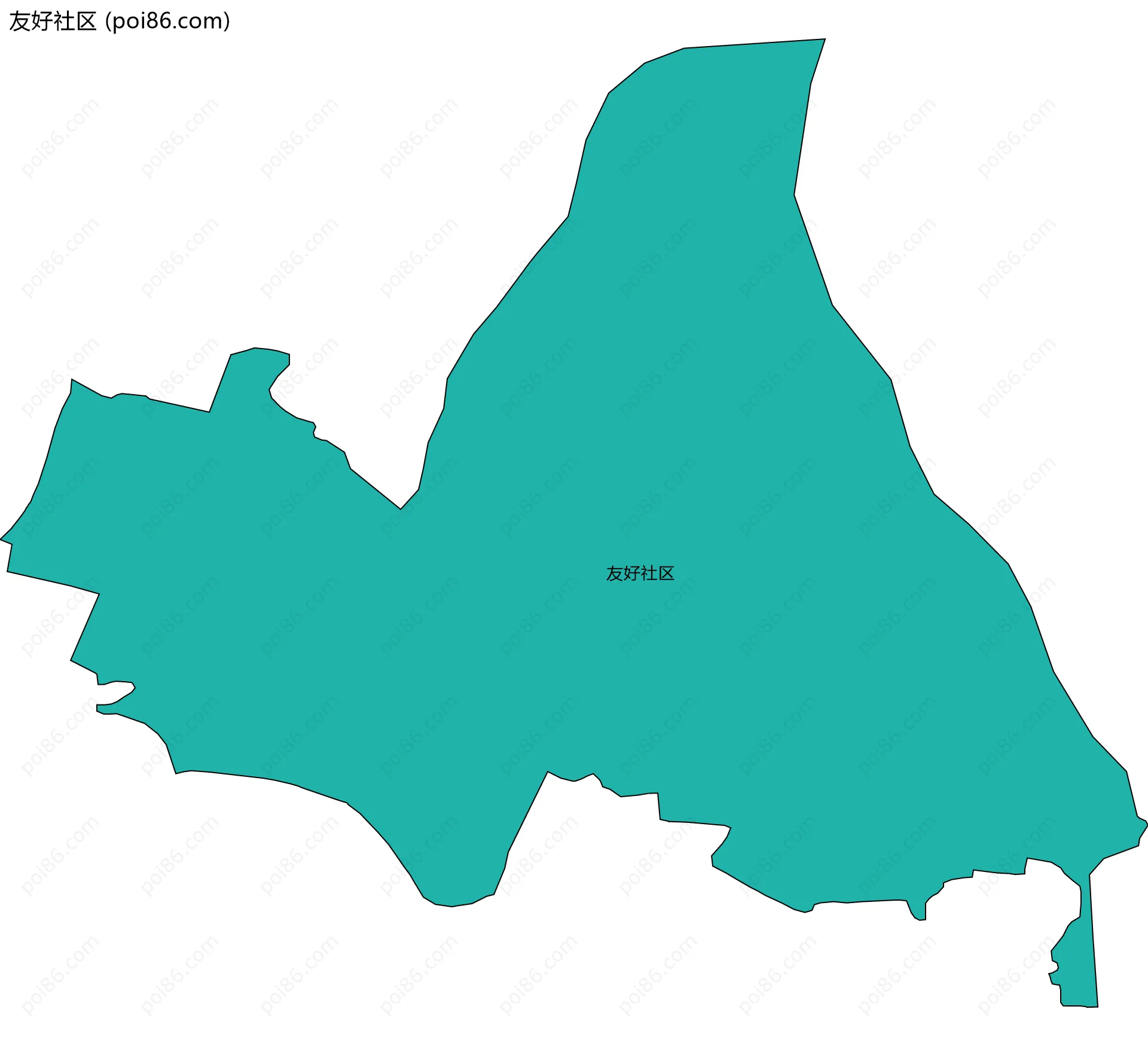 友好社区边界地图