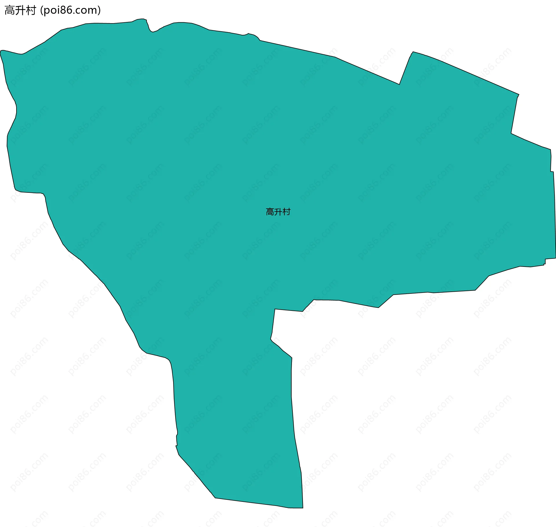高升村边界地图