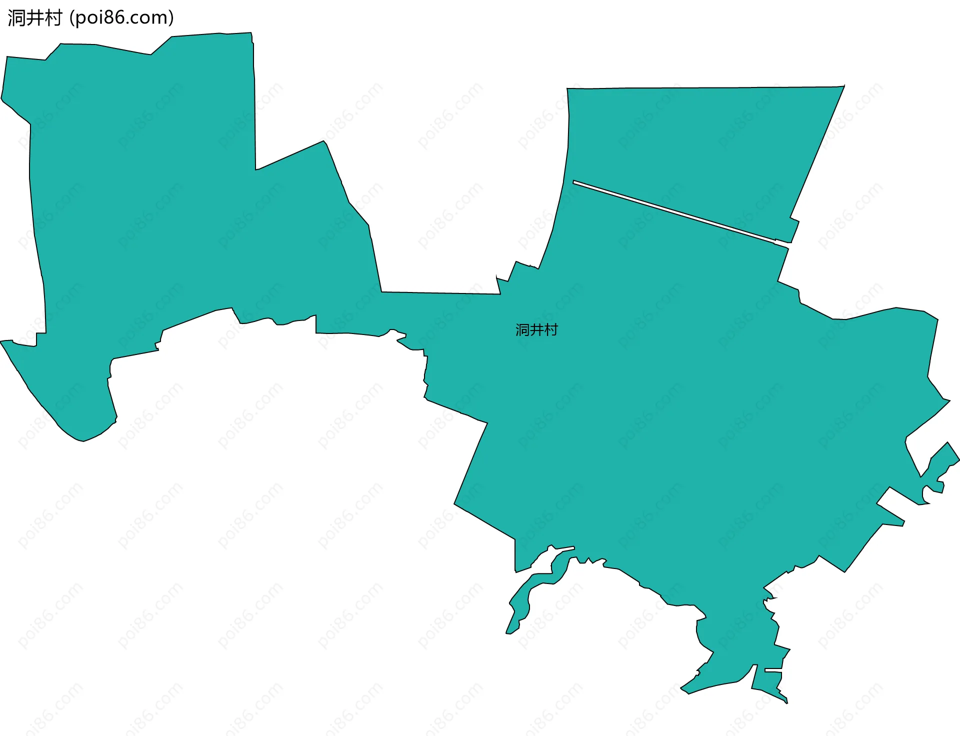 洞井村边界地图