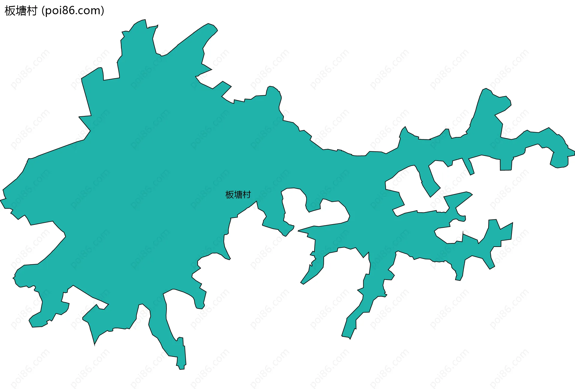 板塘村边界地图