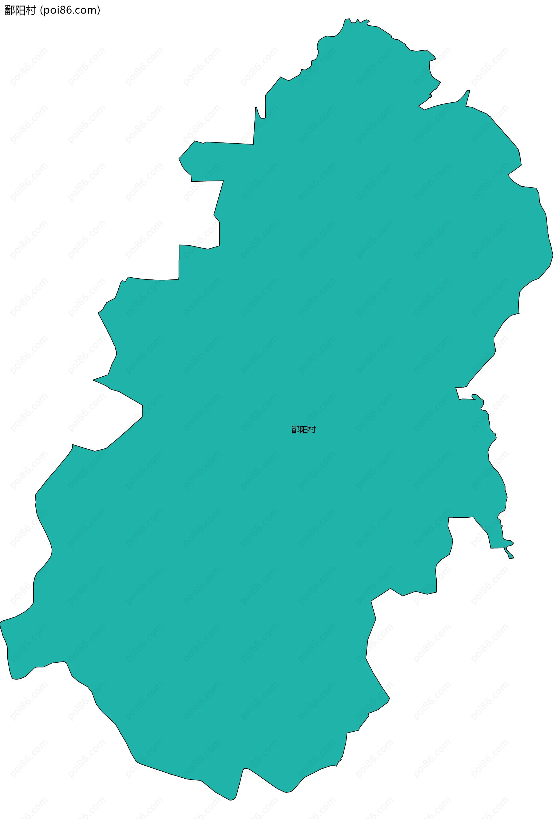 鄱阳村边界地图