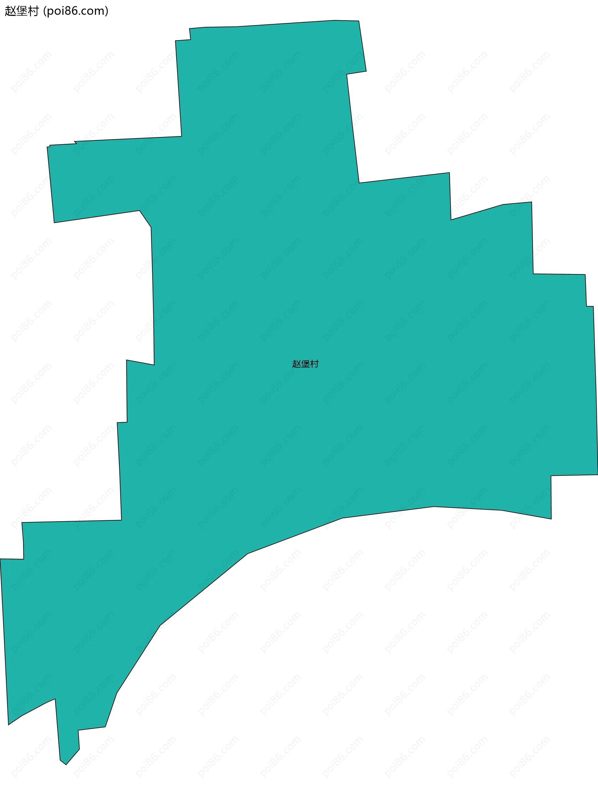 赵堡村边界地图