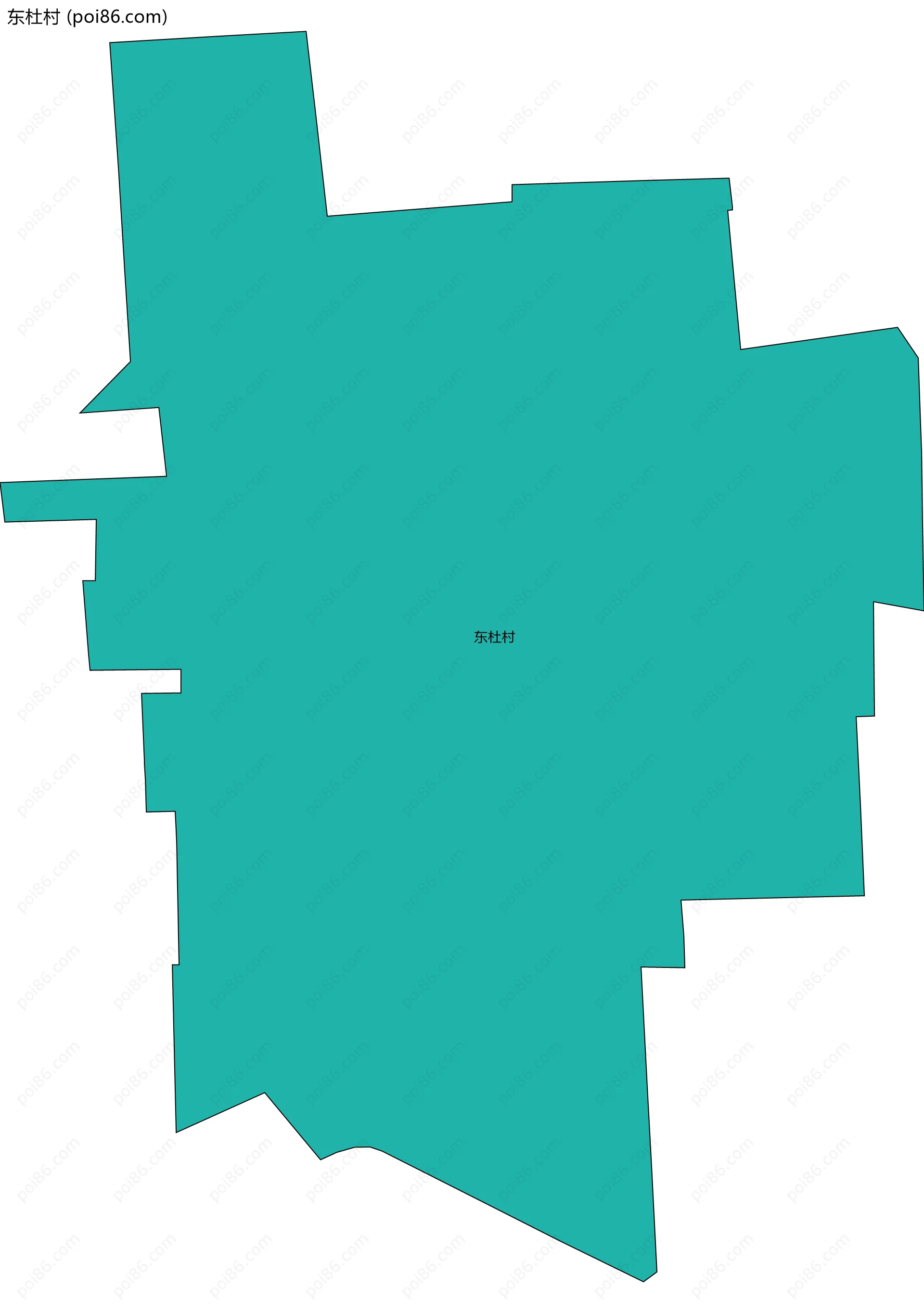 东杜村边界地图