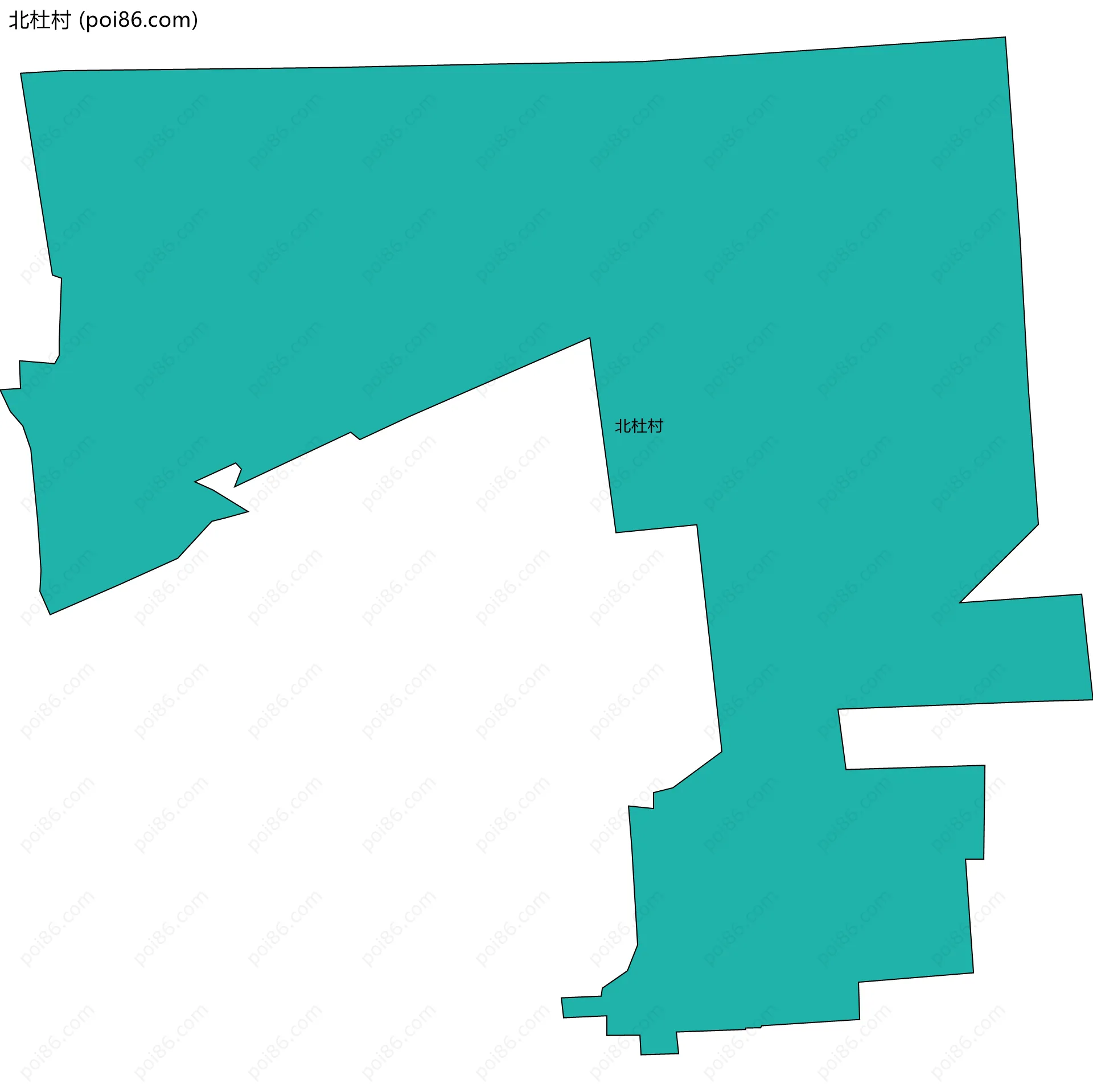 北杜村边界地图