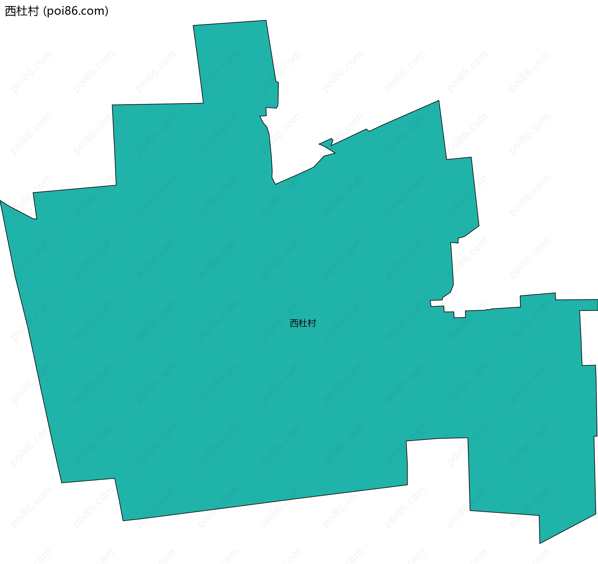 西杜村边界地图