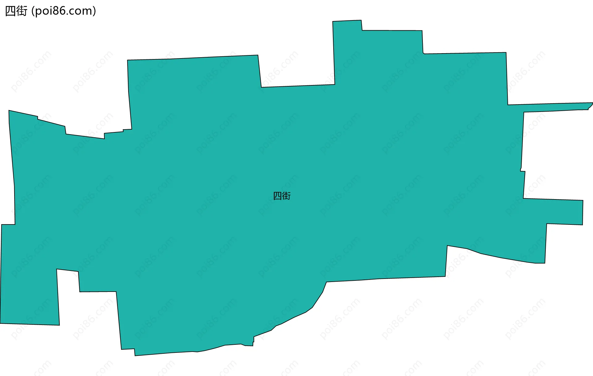 四街边界地图