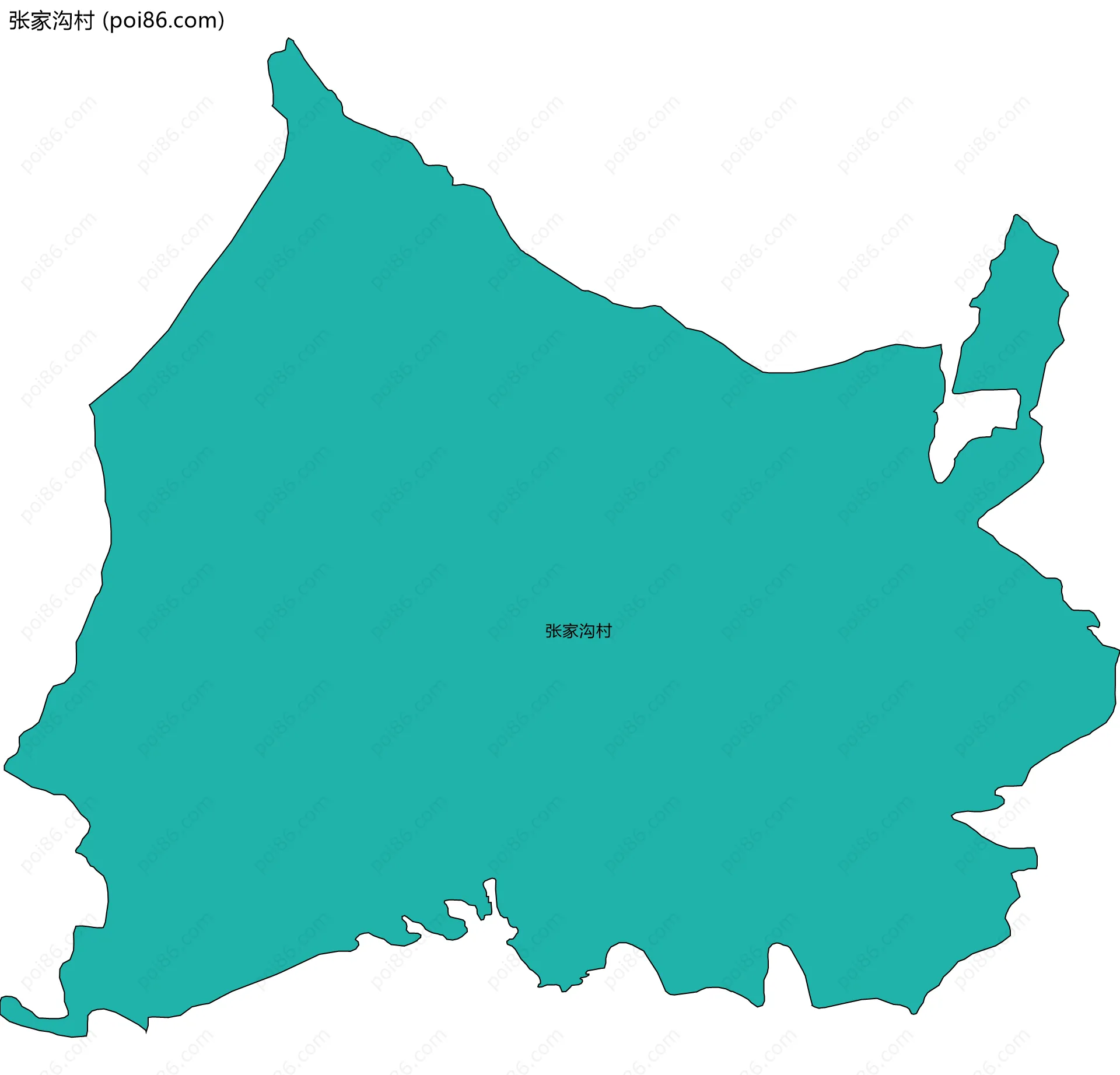 张家沟村边界地图