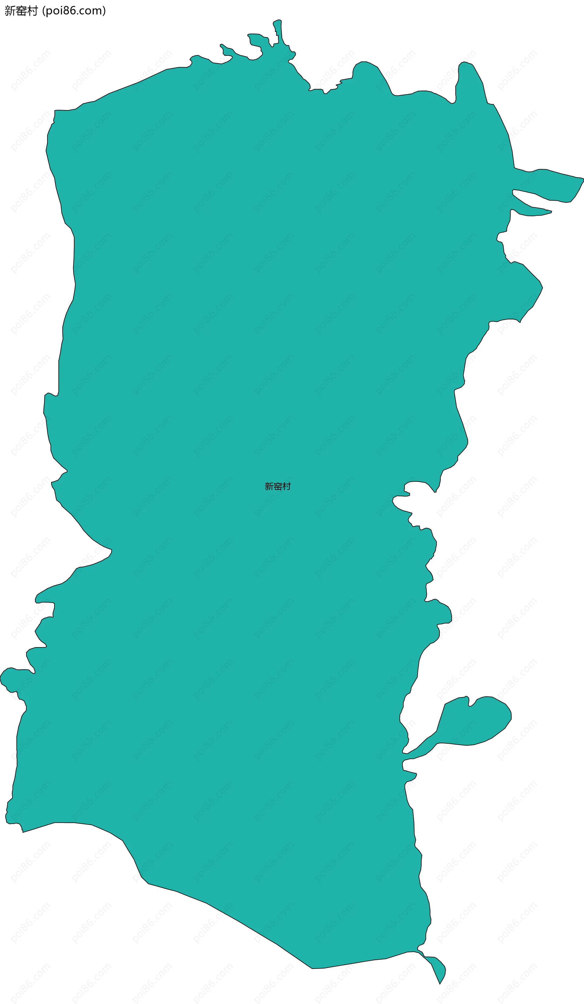 新窑村边界地图