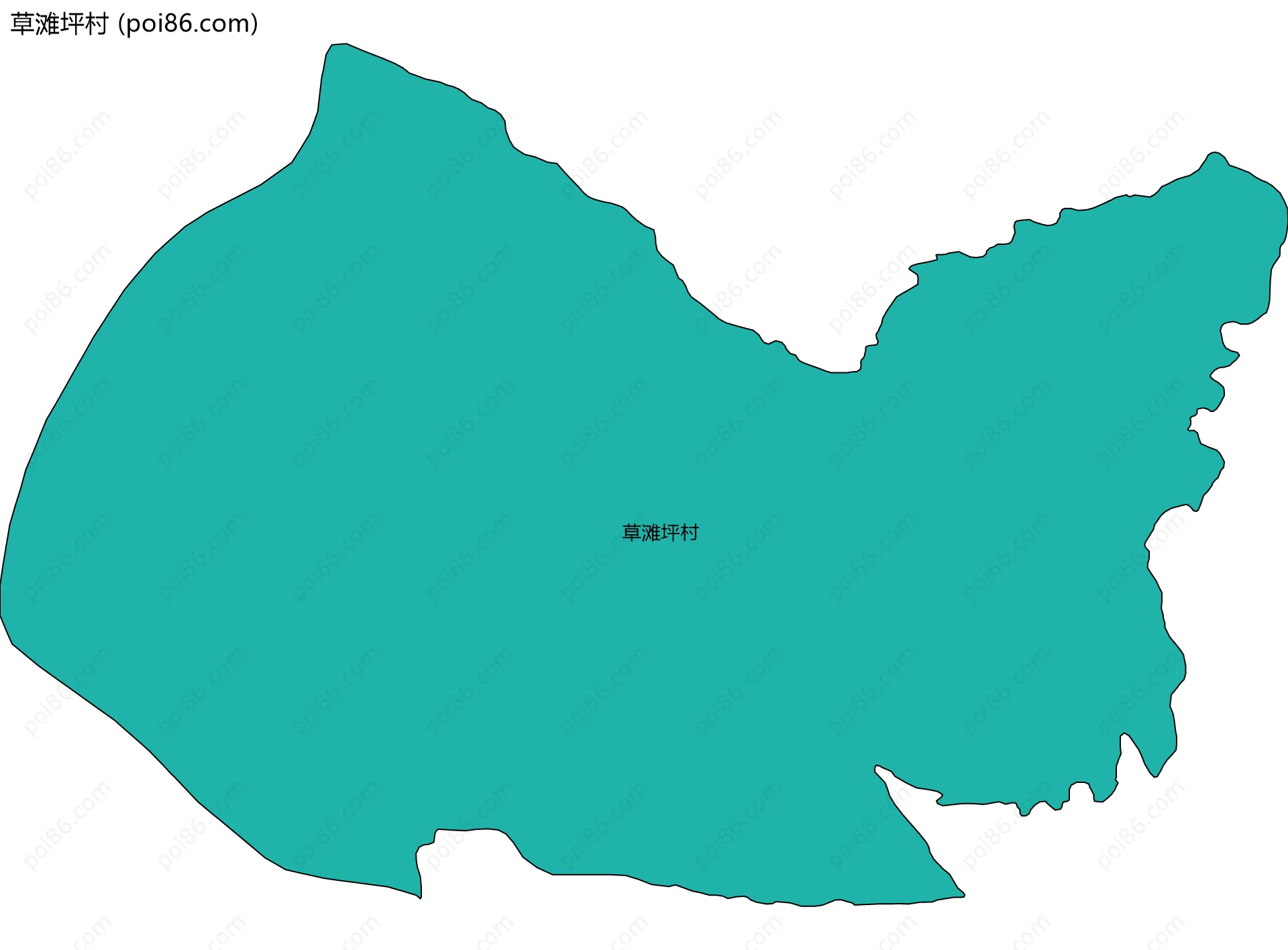 草滩坪村边界地图