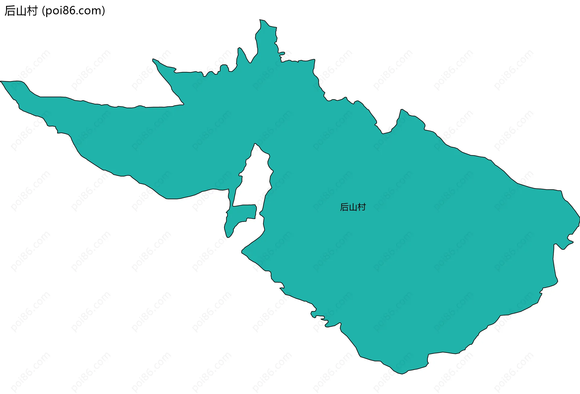 后山村边界地图
