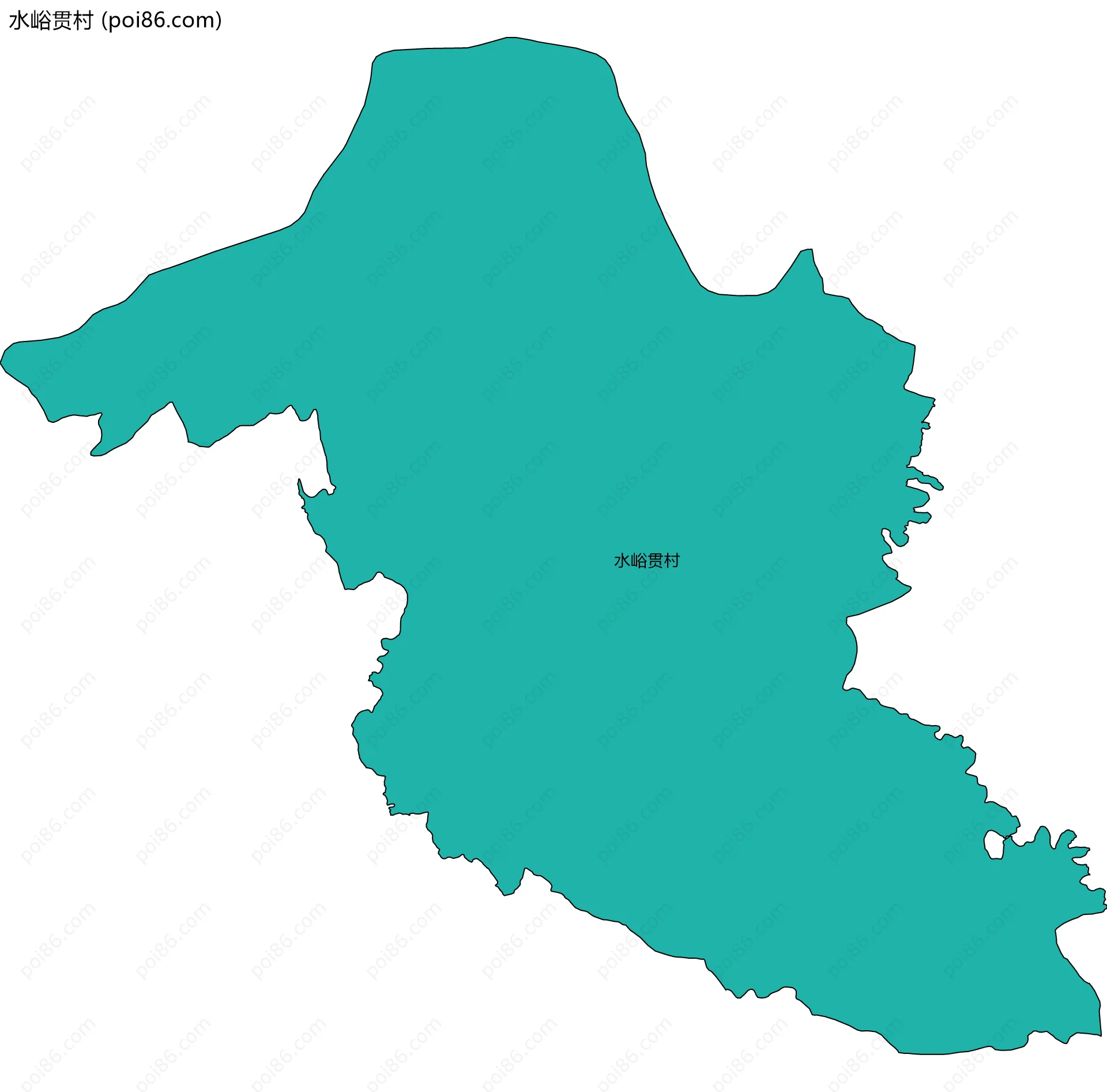 水峪贯村边界地图