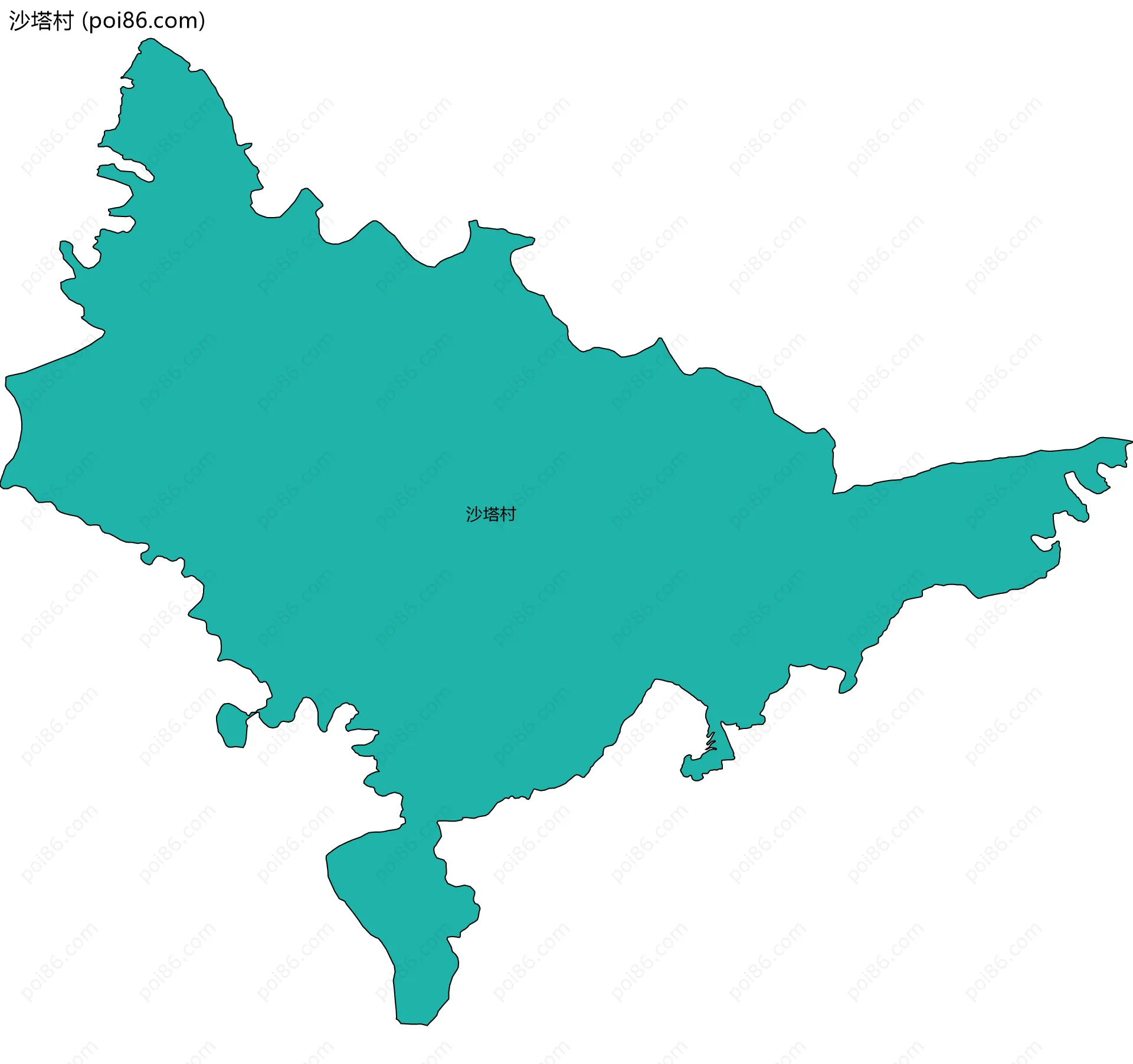 沙塔村边界地图