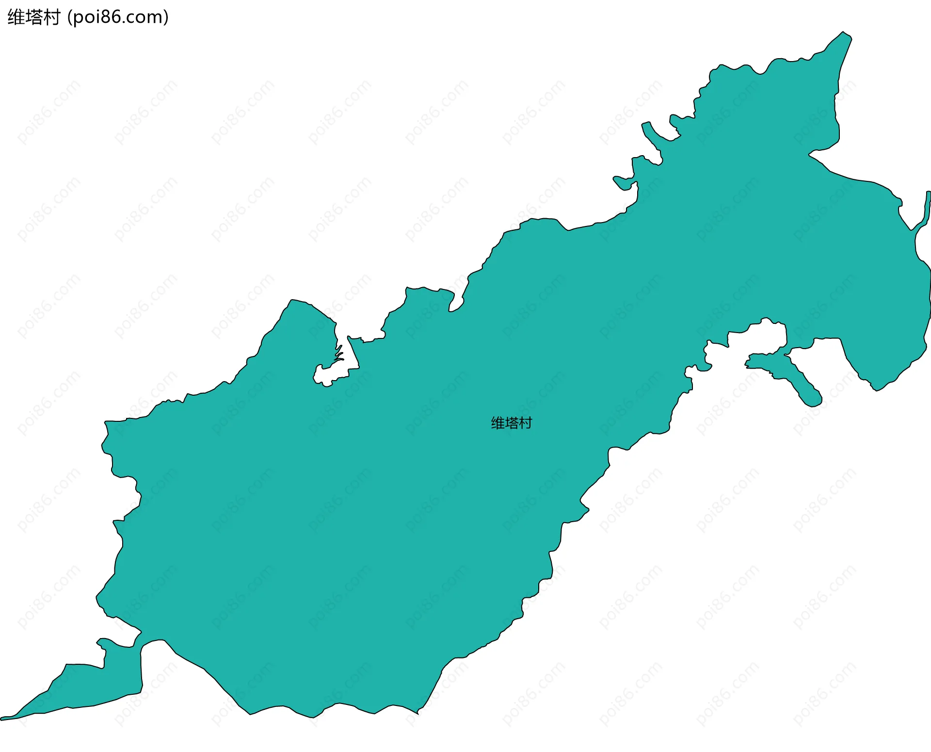 维塔村边界地图