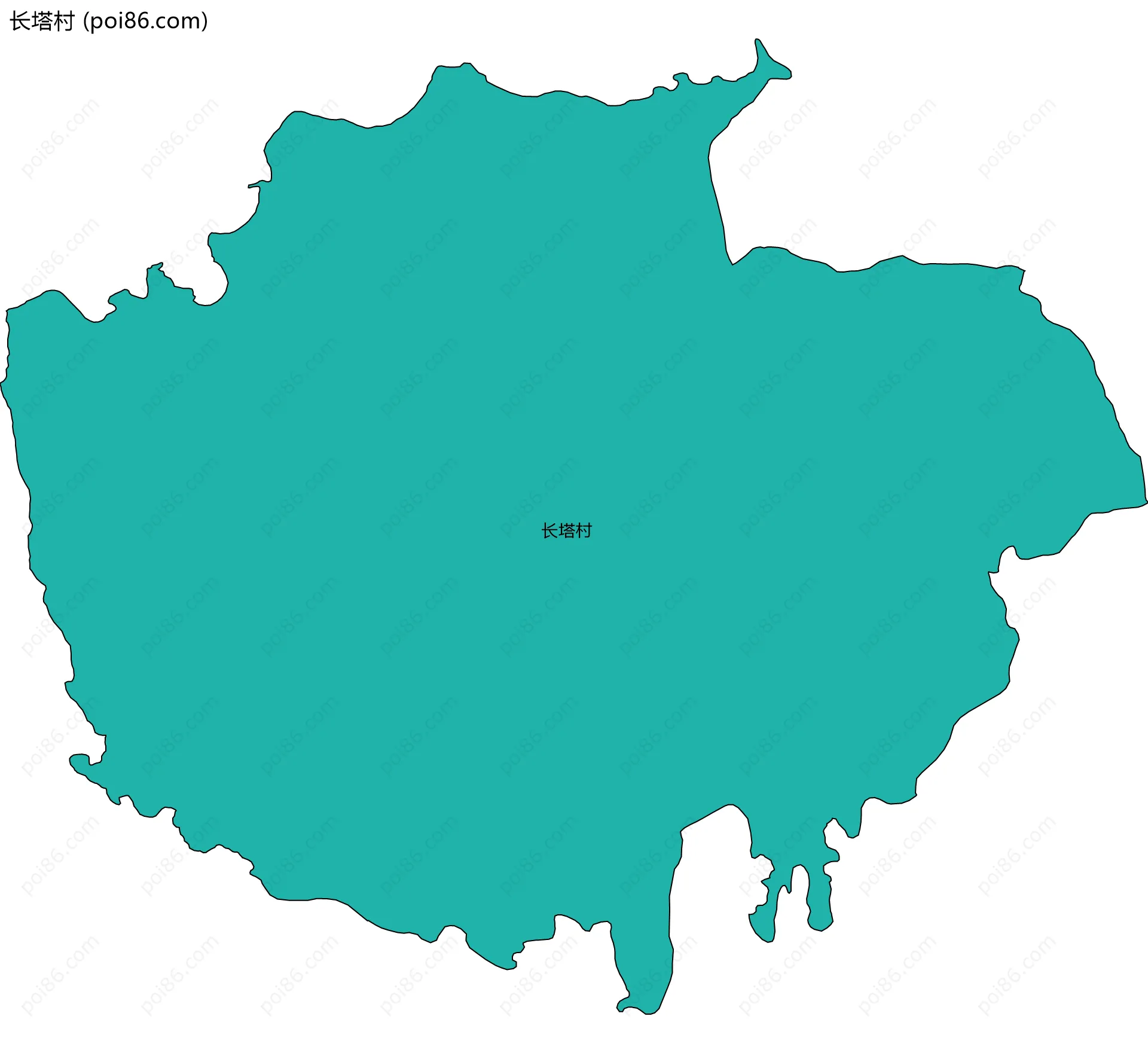 长塔村边界地图