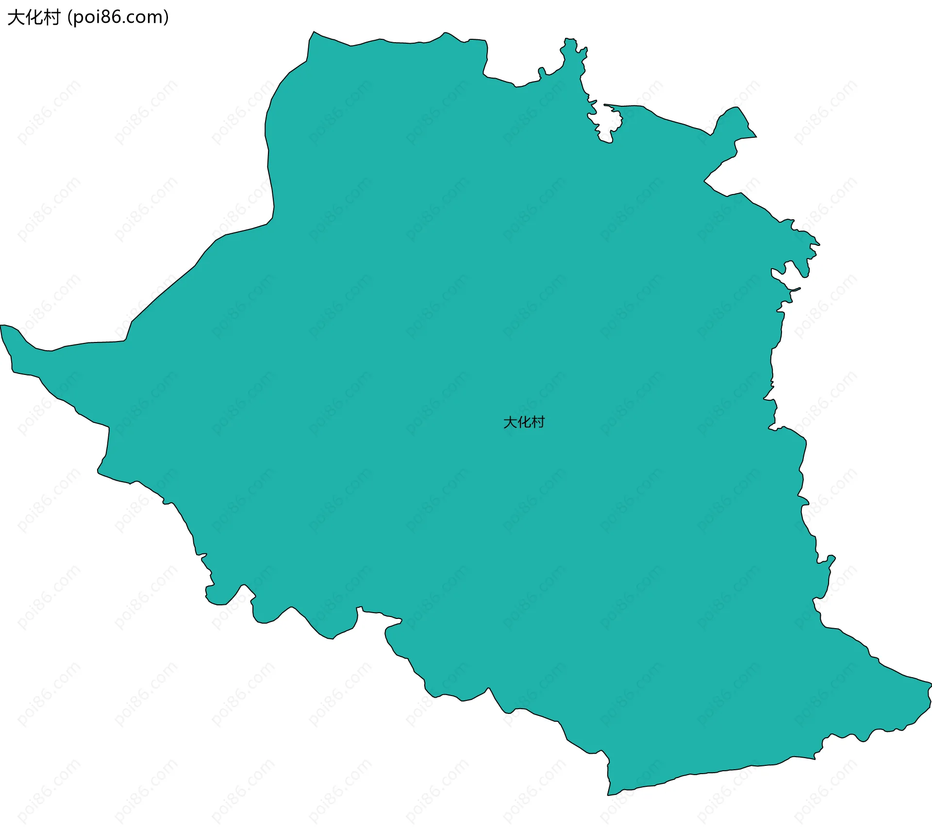 大化村边界地图