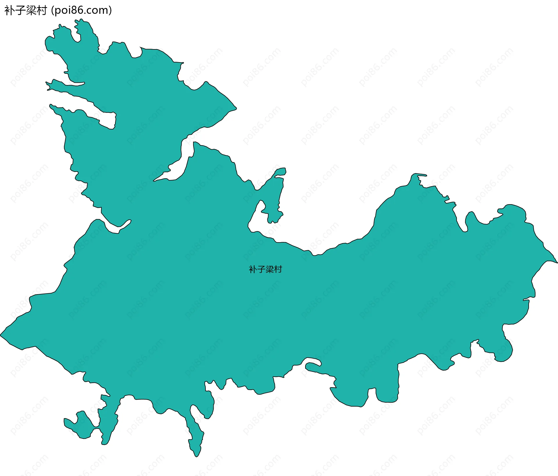 补子梁村边界地图