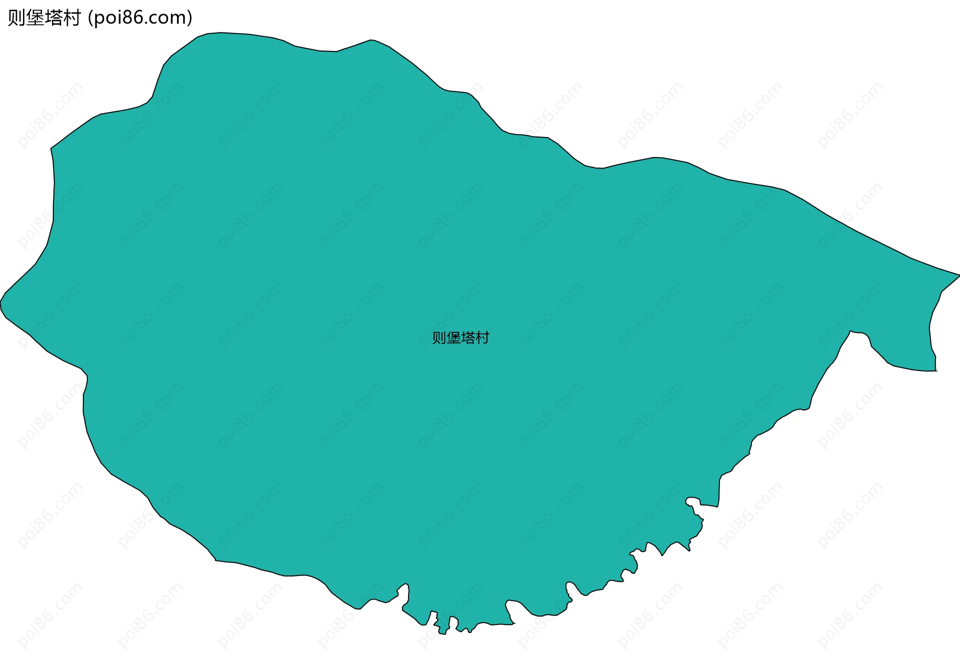 则堡塔村边界地图